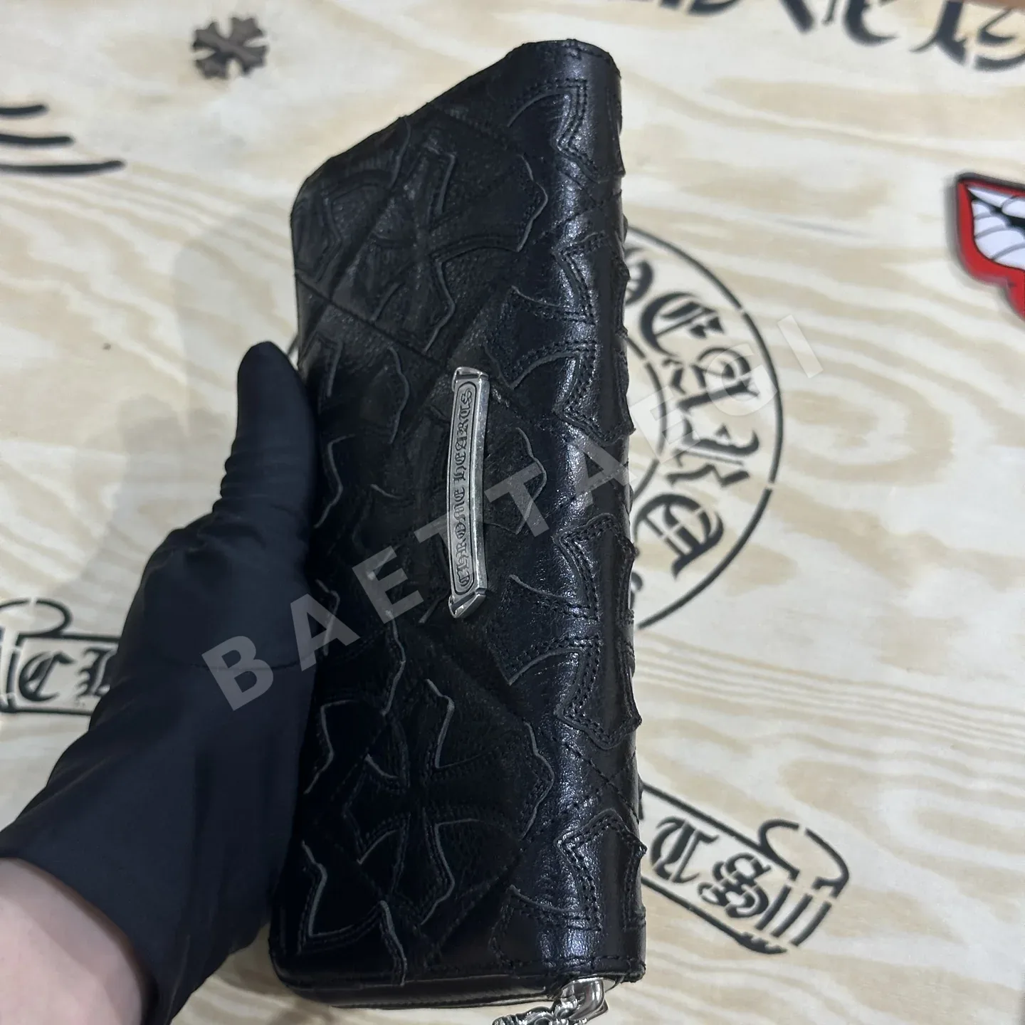 크롬하츠 크로스 패턴 가죽 지갑 상세 이미지 9