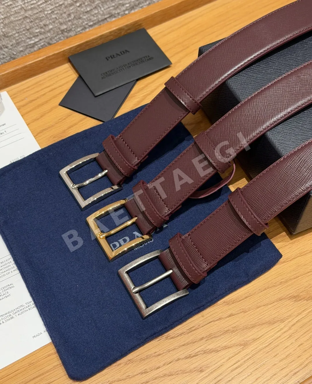 프라다 사피아노 가죽 남성 벨트 33mm 상세 이미지 4