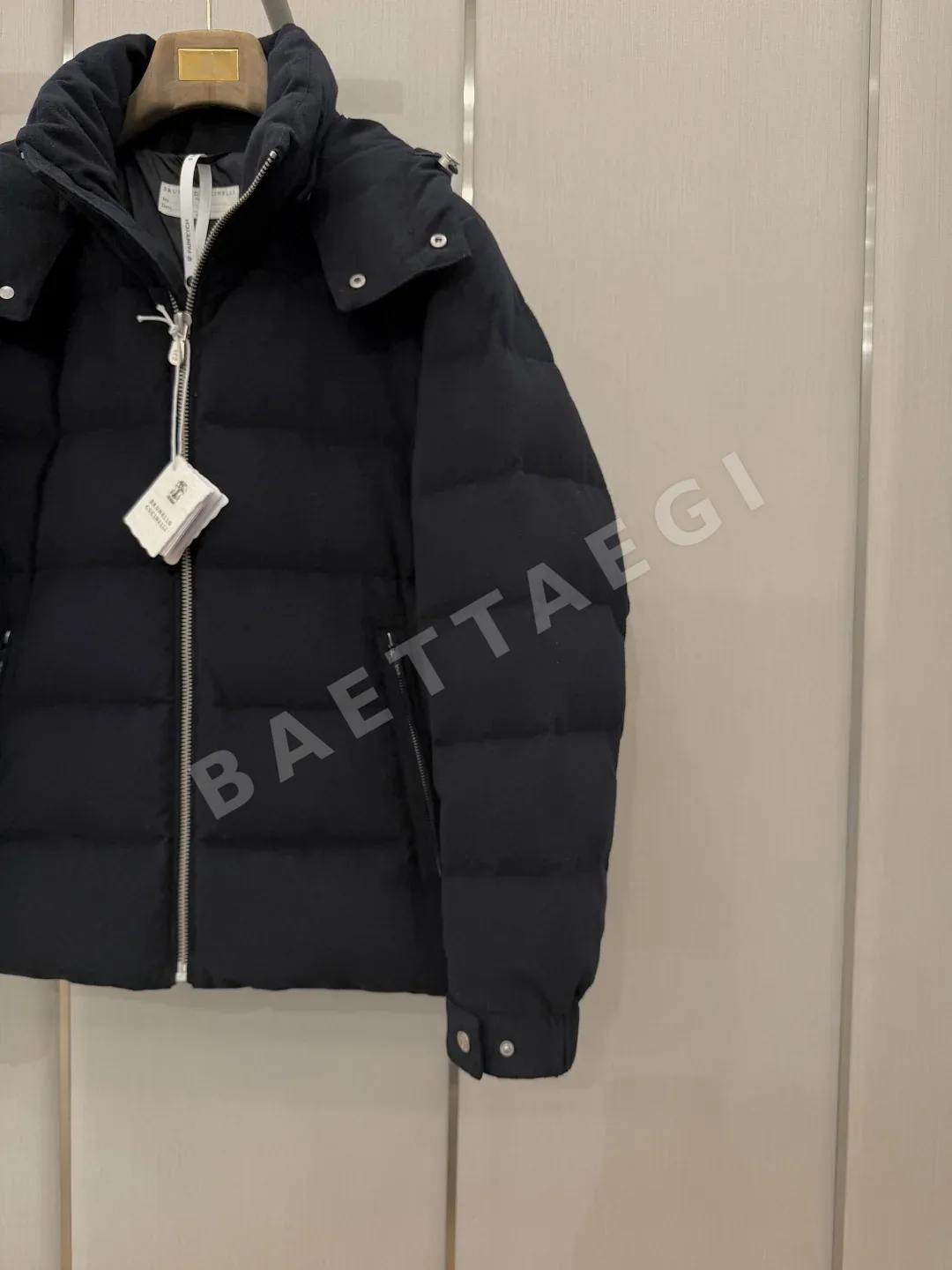 브루넬로쿠치넬리 울 플란넬 후드 남성 패딩 상세 이미지 6