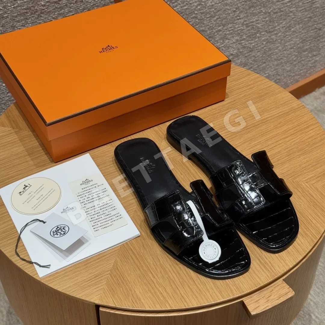 에르메스 오란 악어가죽 샌들 상세 이미지 4
