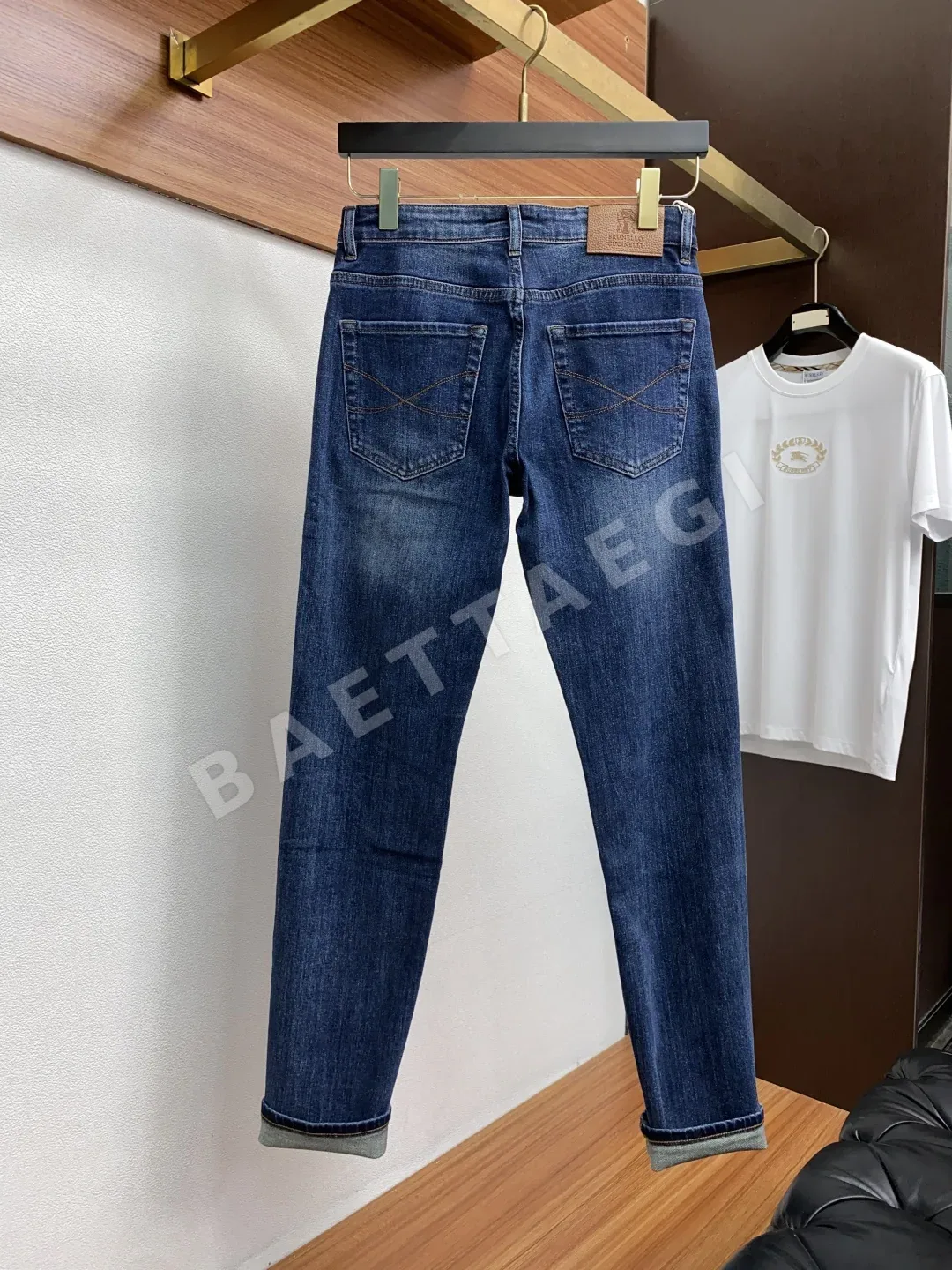 브루넬로쿠치넬리 슬림 스트레이트 레그 남성 바지 상세 이미지 9