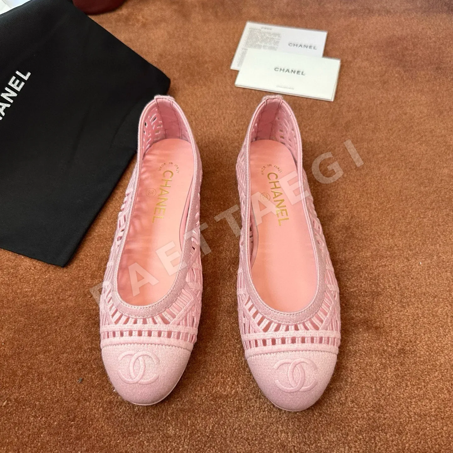 샤넬 까멜리아 메리제인 플랫 신발 25934