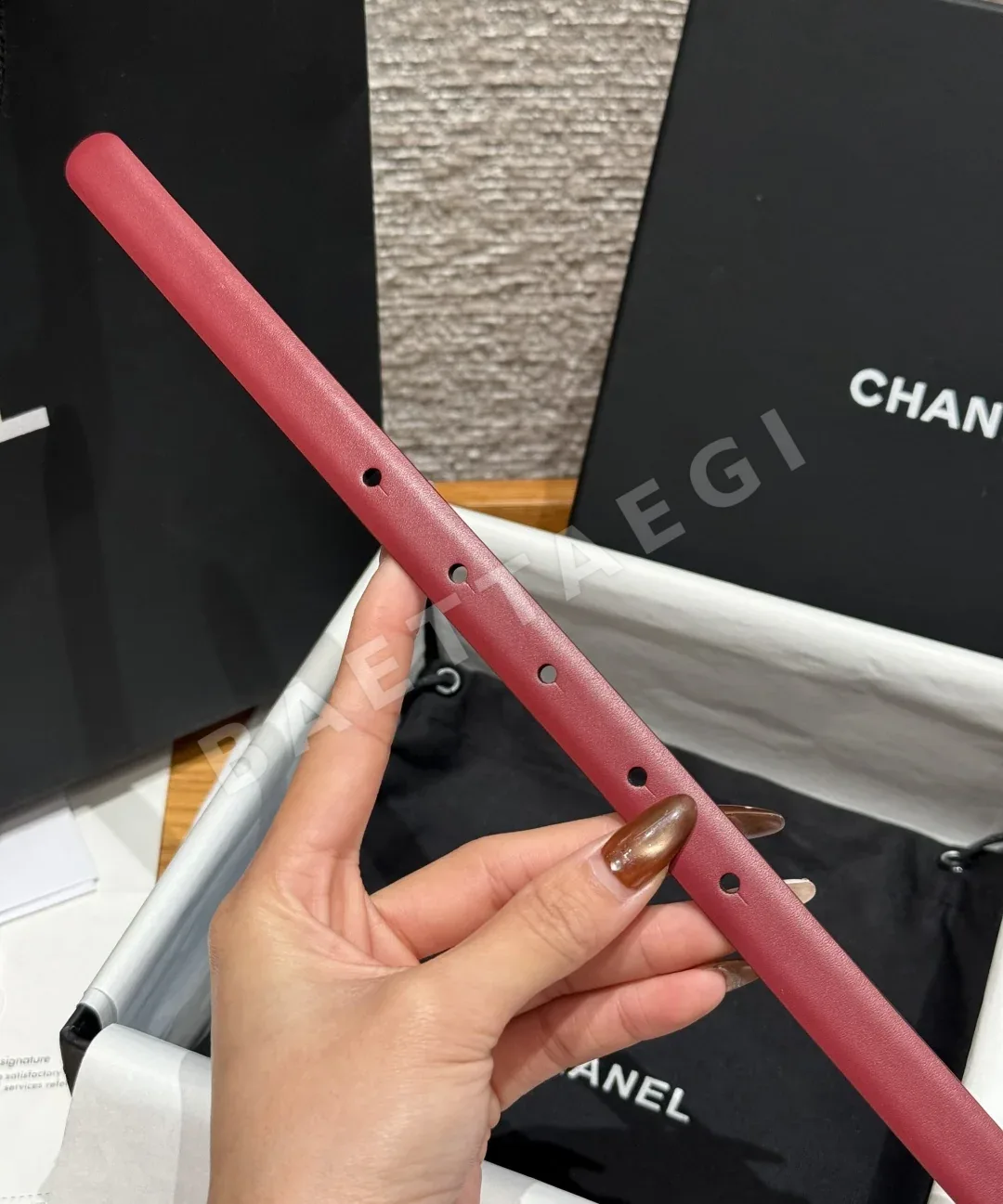 샤넬 슬림 양면 송아지가죽 벨트 상세 이미지 8