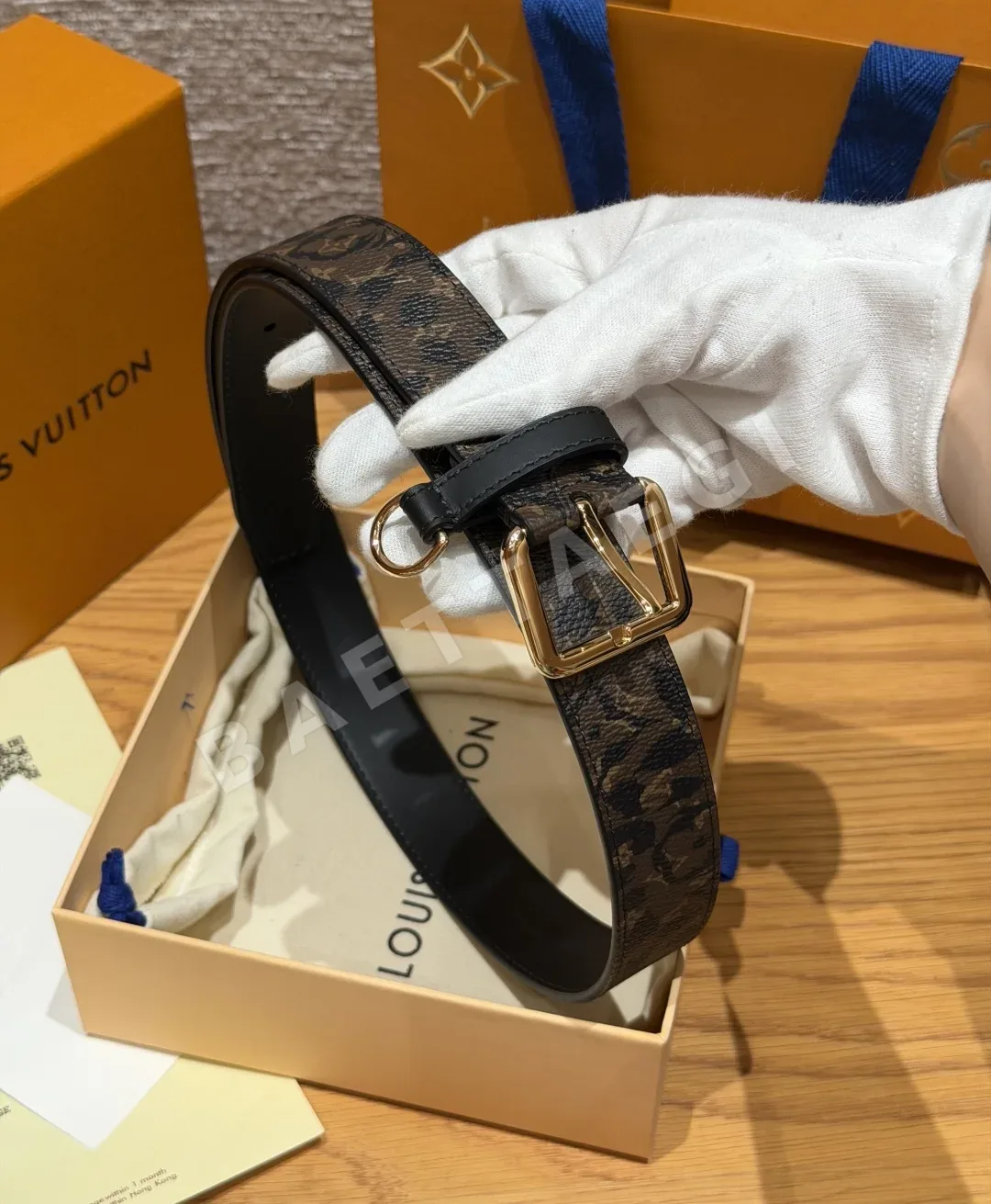 루이비통 세안치울 30mm 모노그램 레오파드 벨트 상세 이미지 8