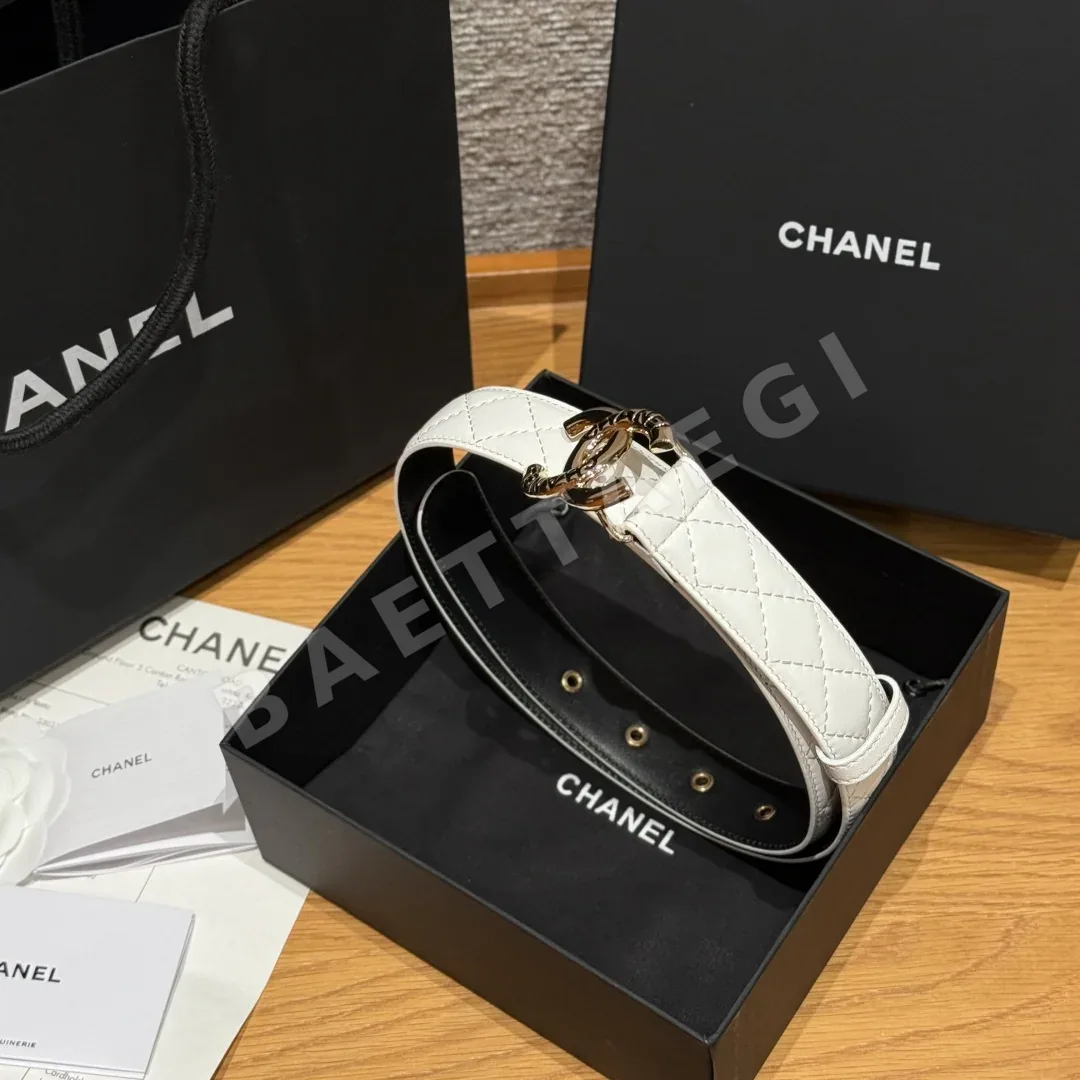 샤넬 램스킨 더블 C 메탈 로고 벨트 상세 이미지 3