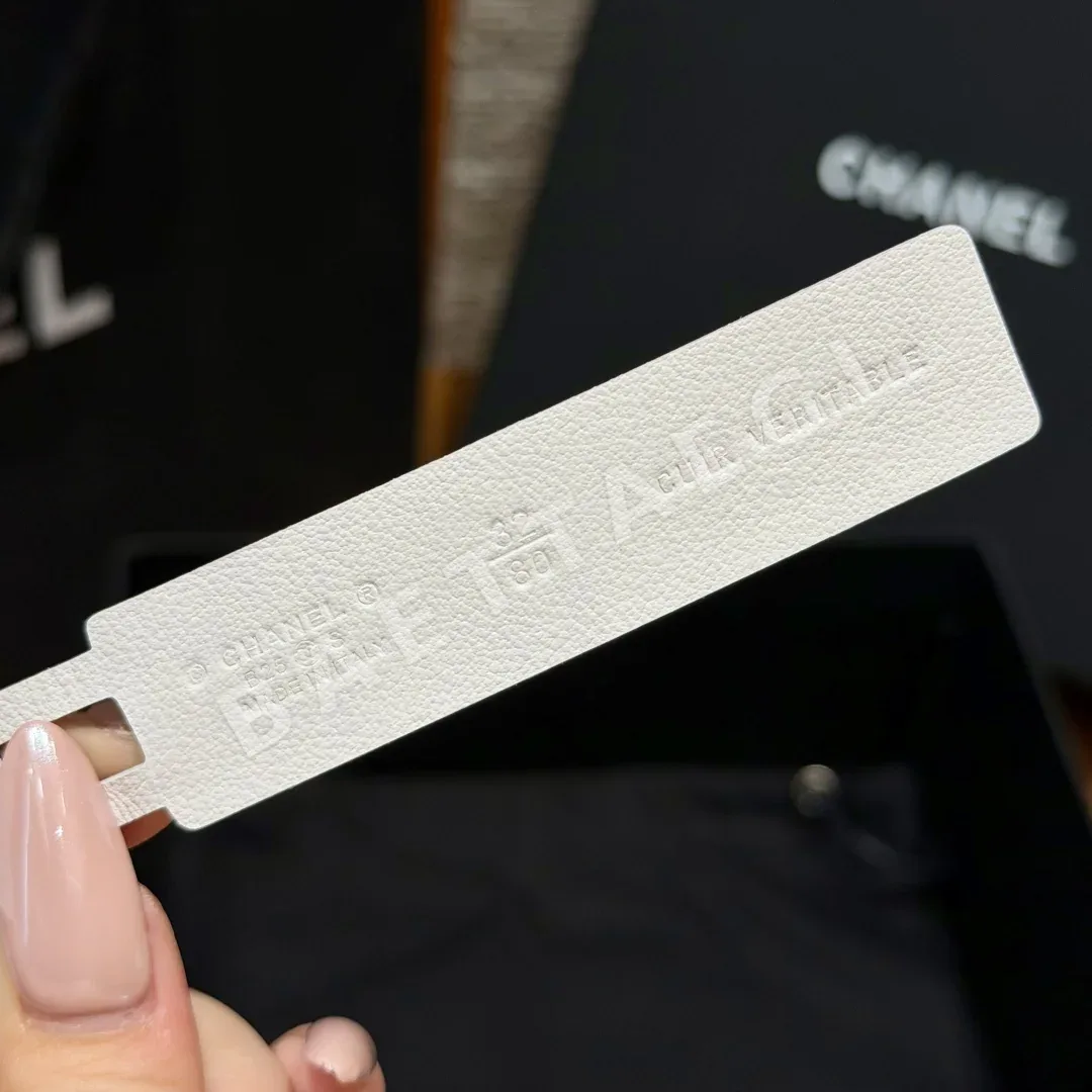 샤넬 더블 C 로고 양면 카프스킨 벨트 상세 이미지 9