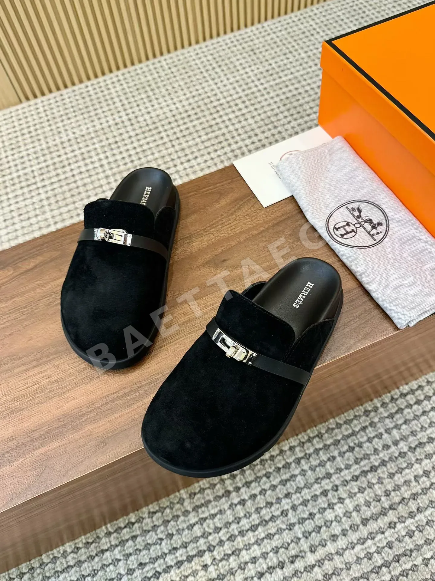 에르메스 뮬 슬리퍼 남녀신발 램스킨 상세 이미지 3