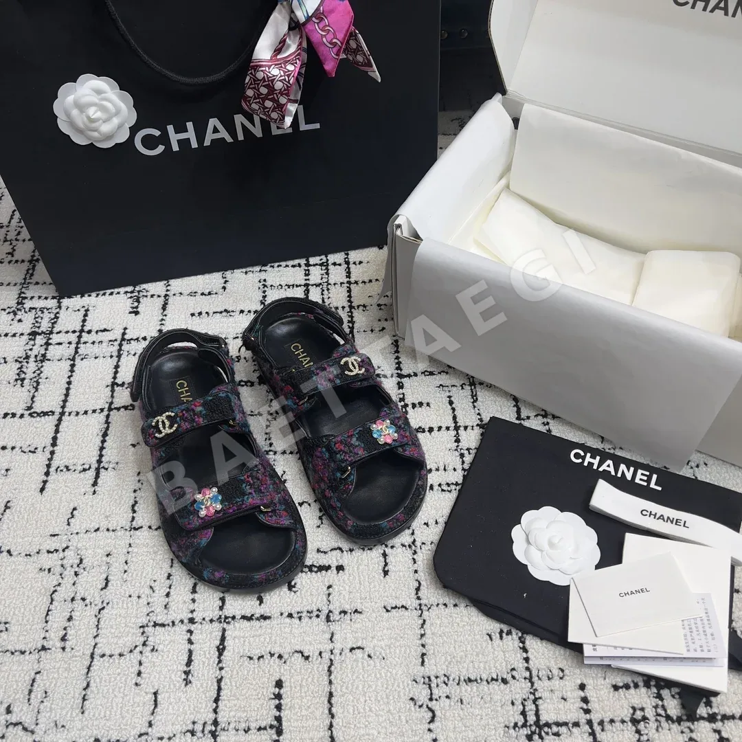 샤넬 더블 C 벨크로 비치슈즈 94924