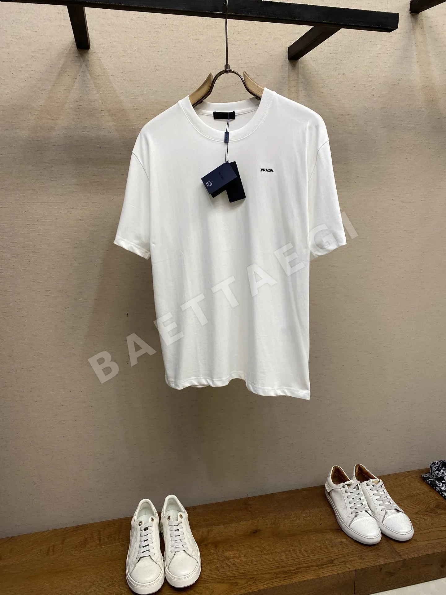 프라다 남성 코튼 반팔 티셔츠 50838