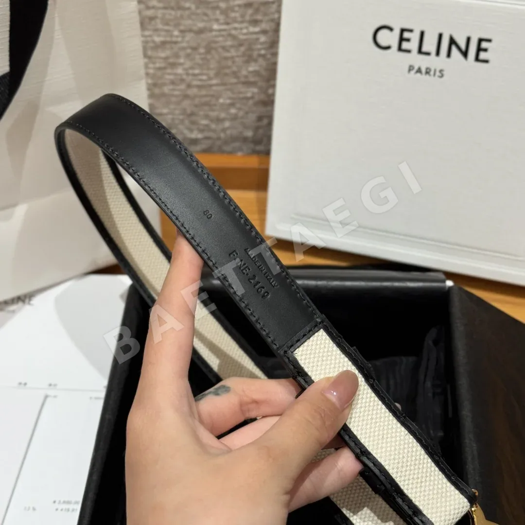 셀린느 개선문 뉴스타일 트리옴프 양면 송아지가죽 벨트 상세 이미지 8