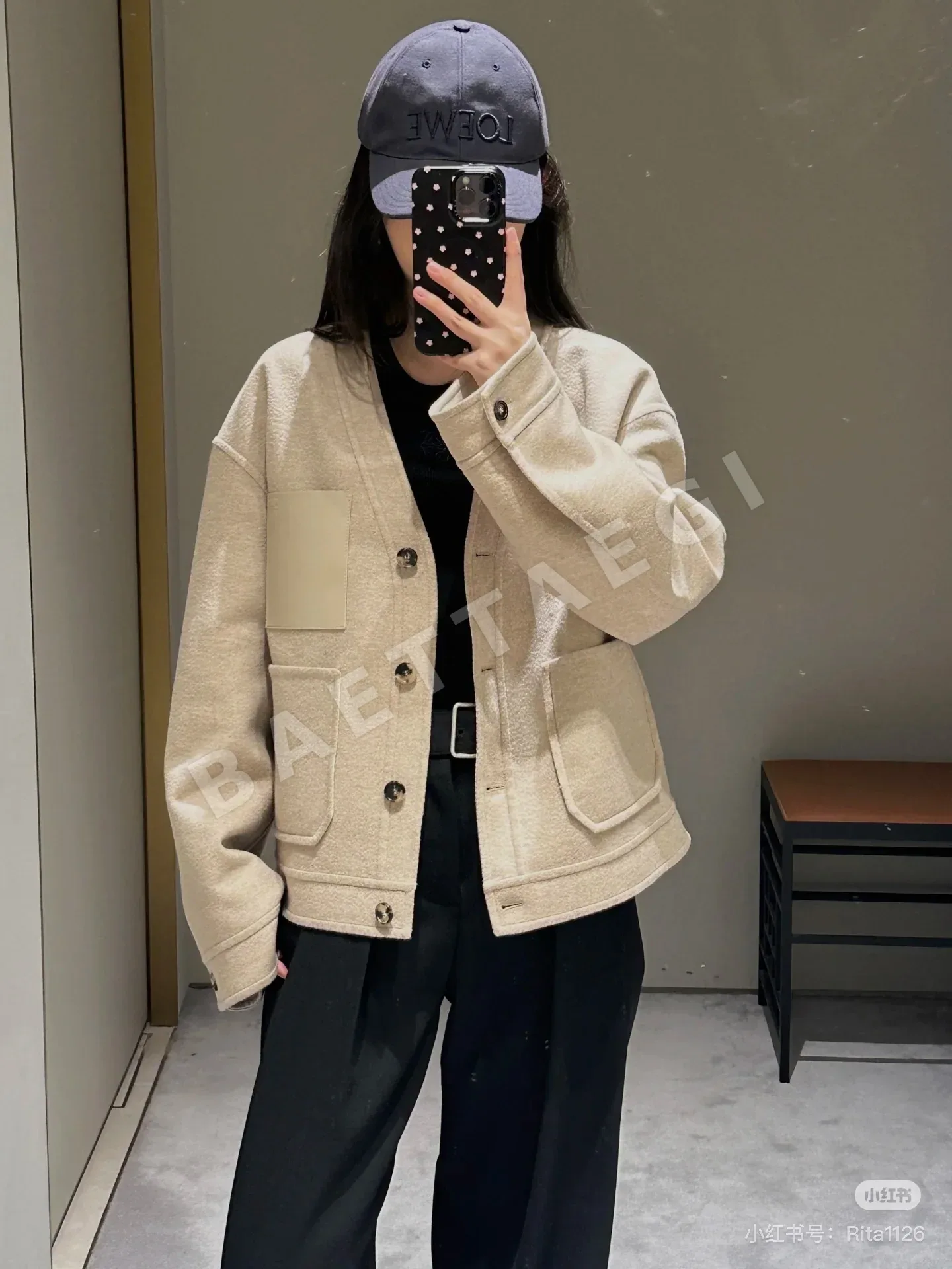 로에베 플리츠 와이드 레그 여성 바지 상세 이미지 7