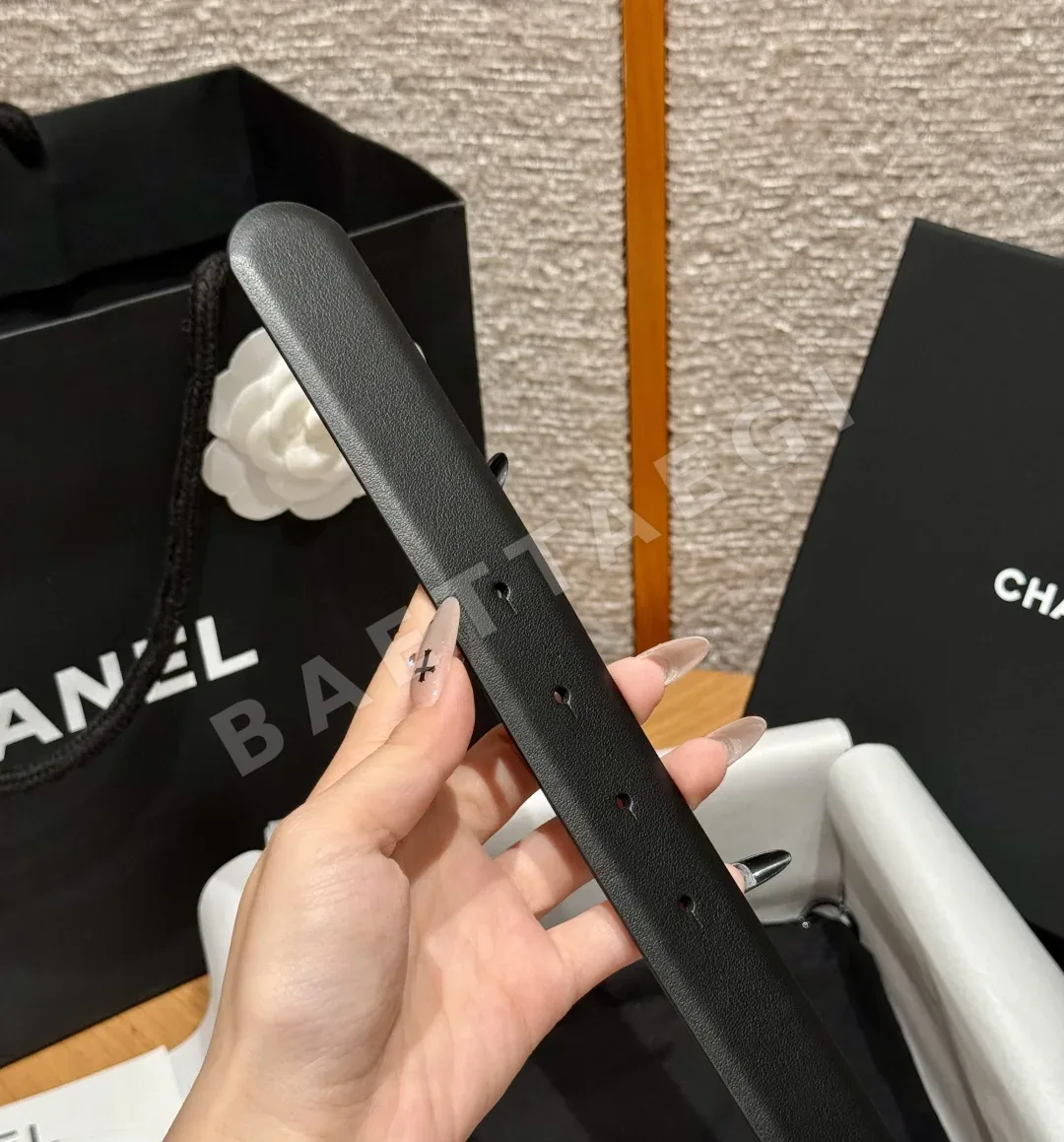 샤넬 클래식 더블 C 골드 버클 소가죽 벨트 상세 이미지 7