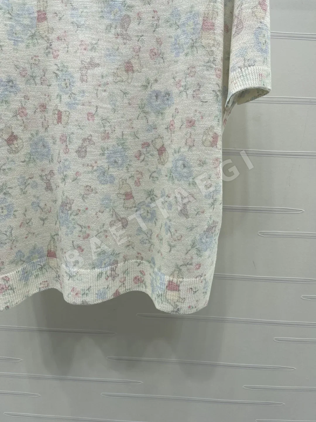디올 꽃무늬 니트 반팔 탑 상세 이미지 6