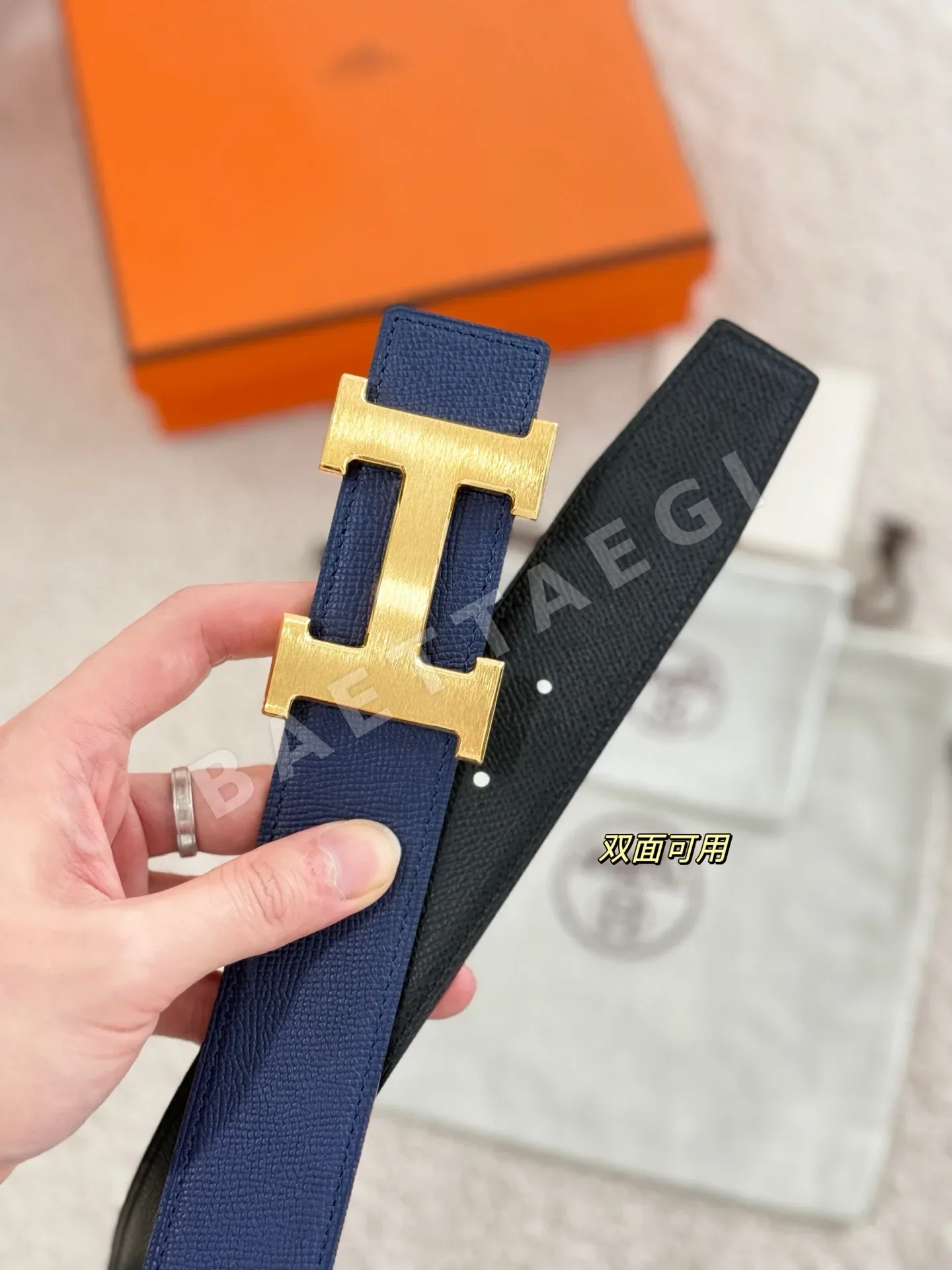 에르메스 H5382 양면 가죽 벨트 상세 이미지 8
