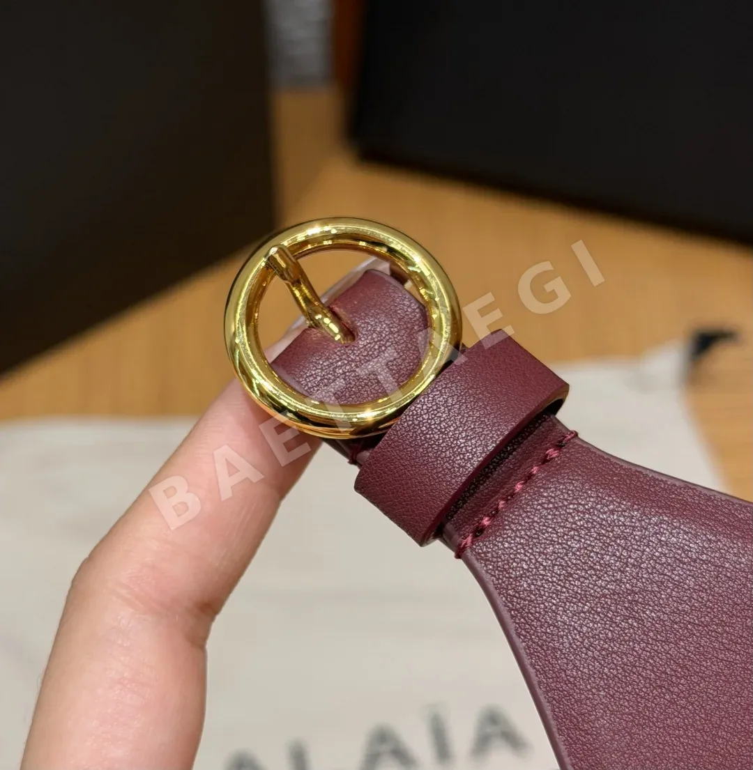 알라이아 더블 송아지가죽 벨트 상세 이미지 5