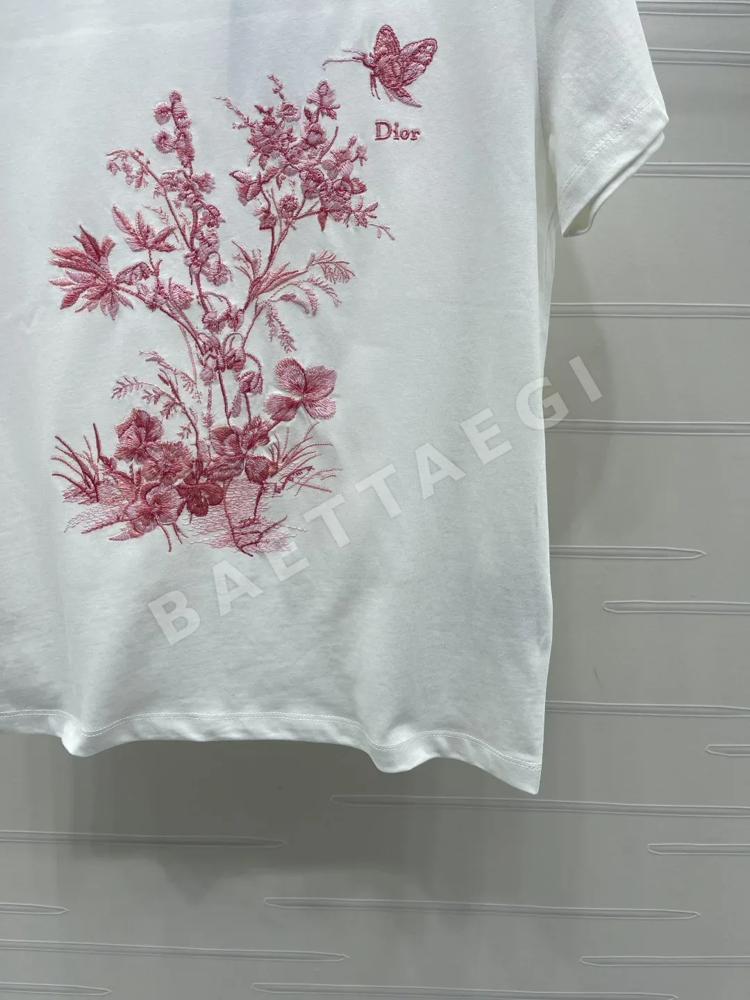 디올 프린트 크루넥 반팔 티셔츠 상세 이미지 6