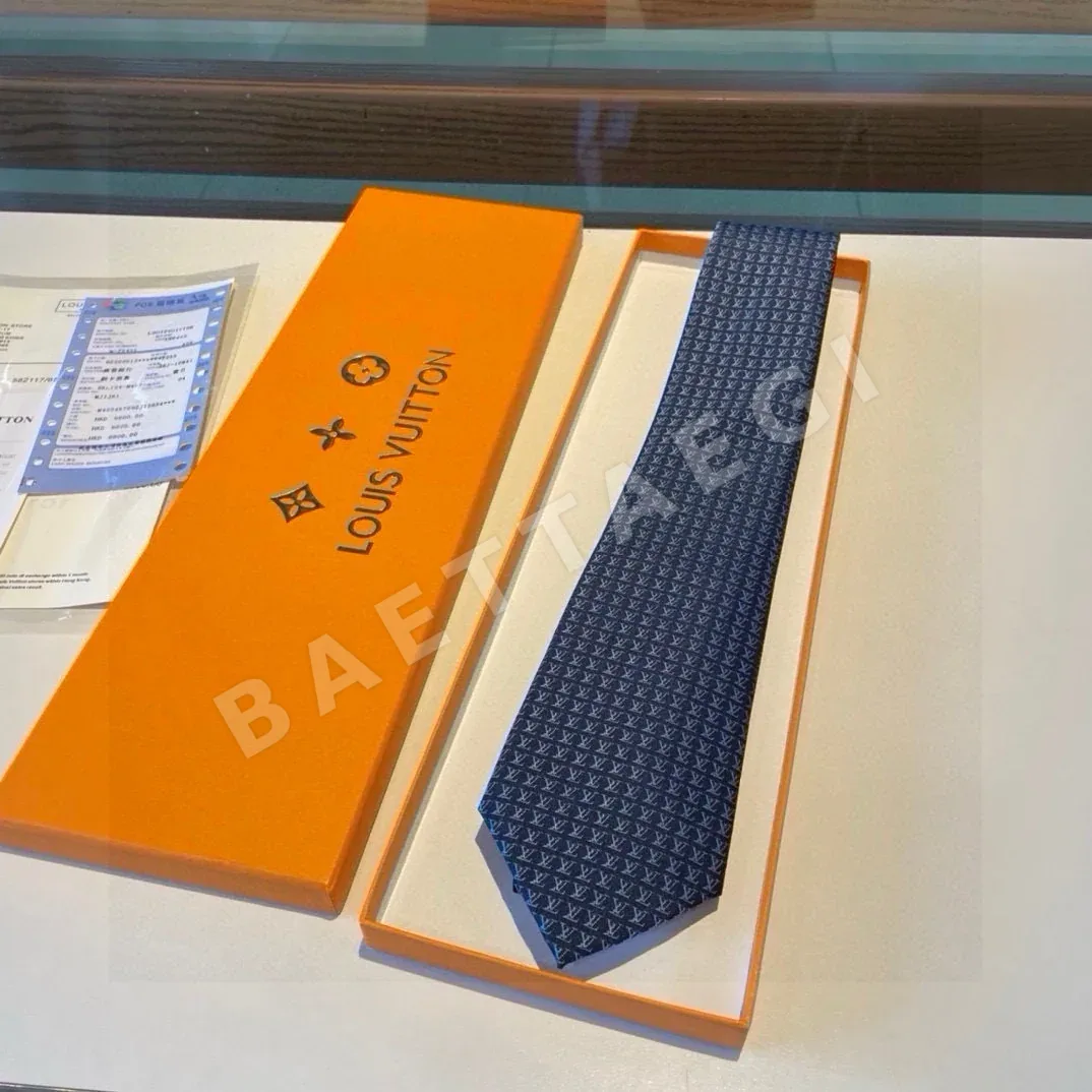 루이비통 L-레터 자카드 실크 넥타이 상세 이미지 3
