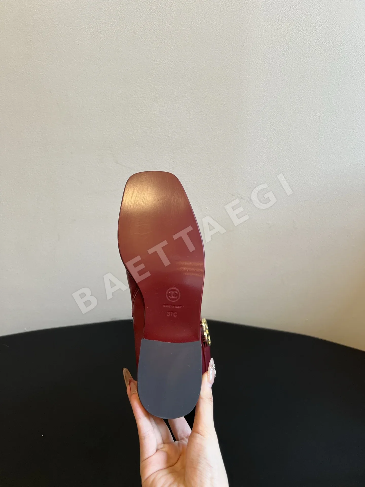 샤넬 부츠 가죽 메탈 더블 C 버클 상세 이미지 5