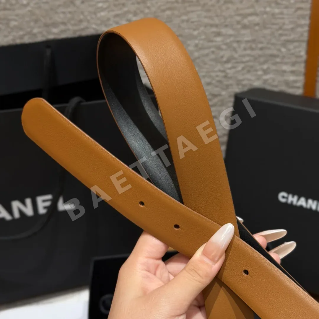 샤넬 샤네 리버시블 카프스킨 벨트 상세 이미지 8
