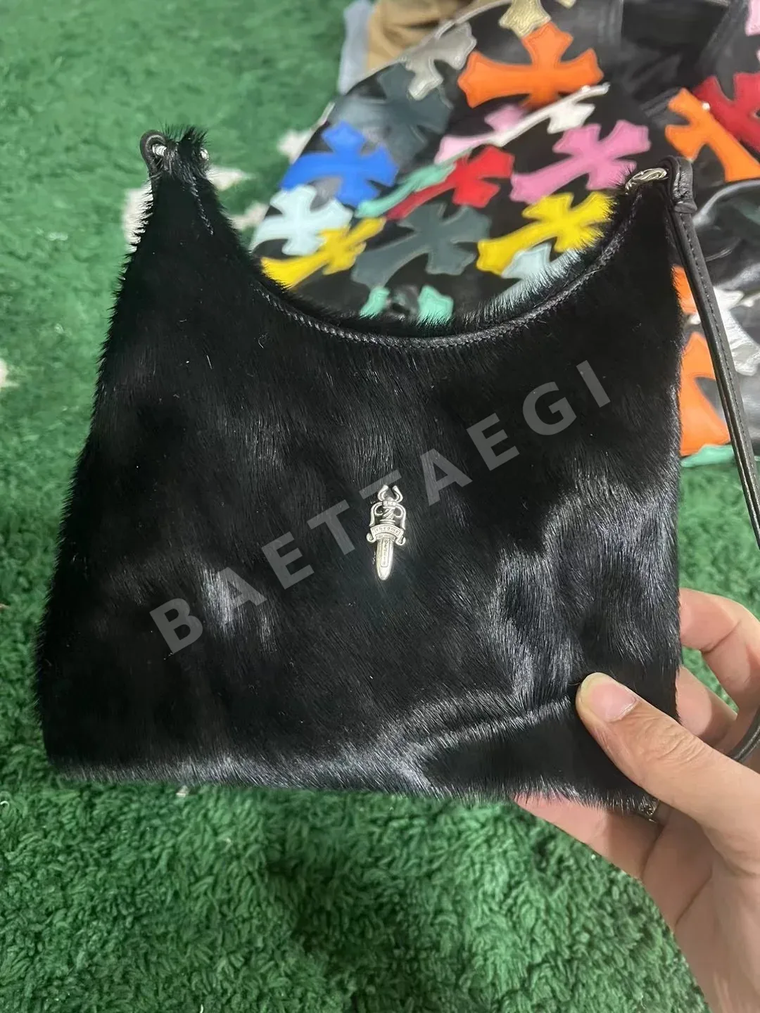 크롬하츠 소드 925 실버 호스헤어 언더암백 162872