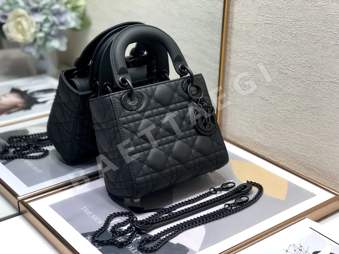 디올 레이디 미니 3칸 스웨이드 백 상세 이미지 2