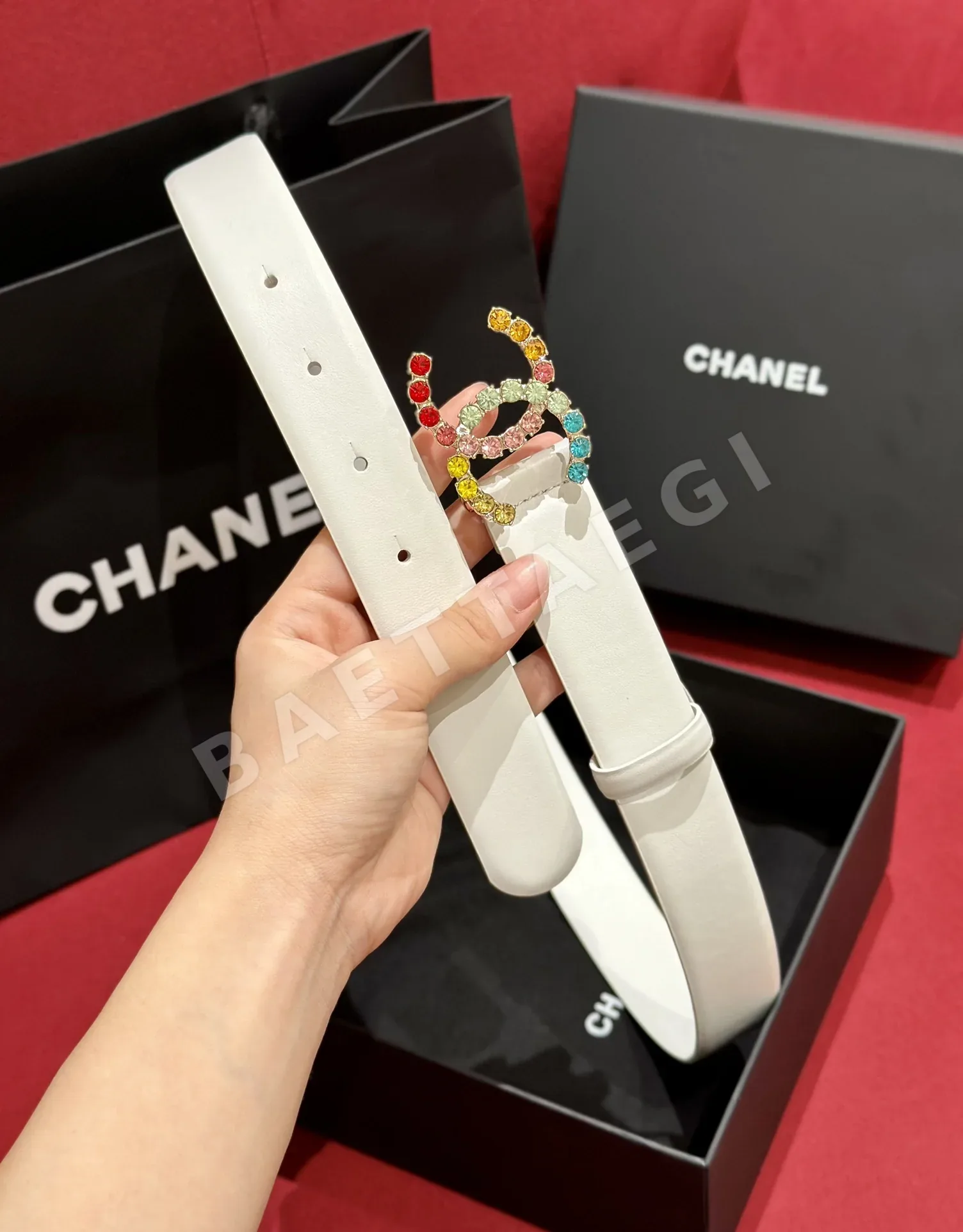 샤넬 여성 가죽 벨트 상세 이미지 3