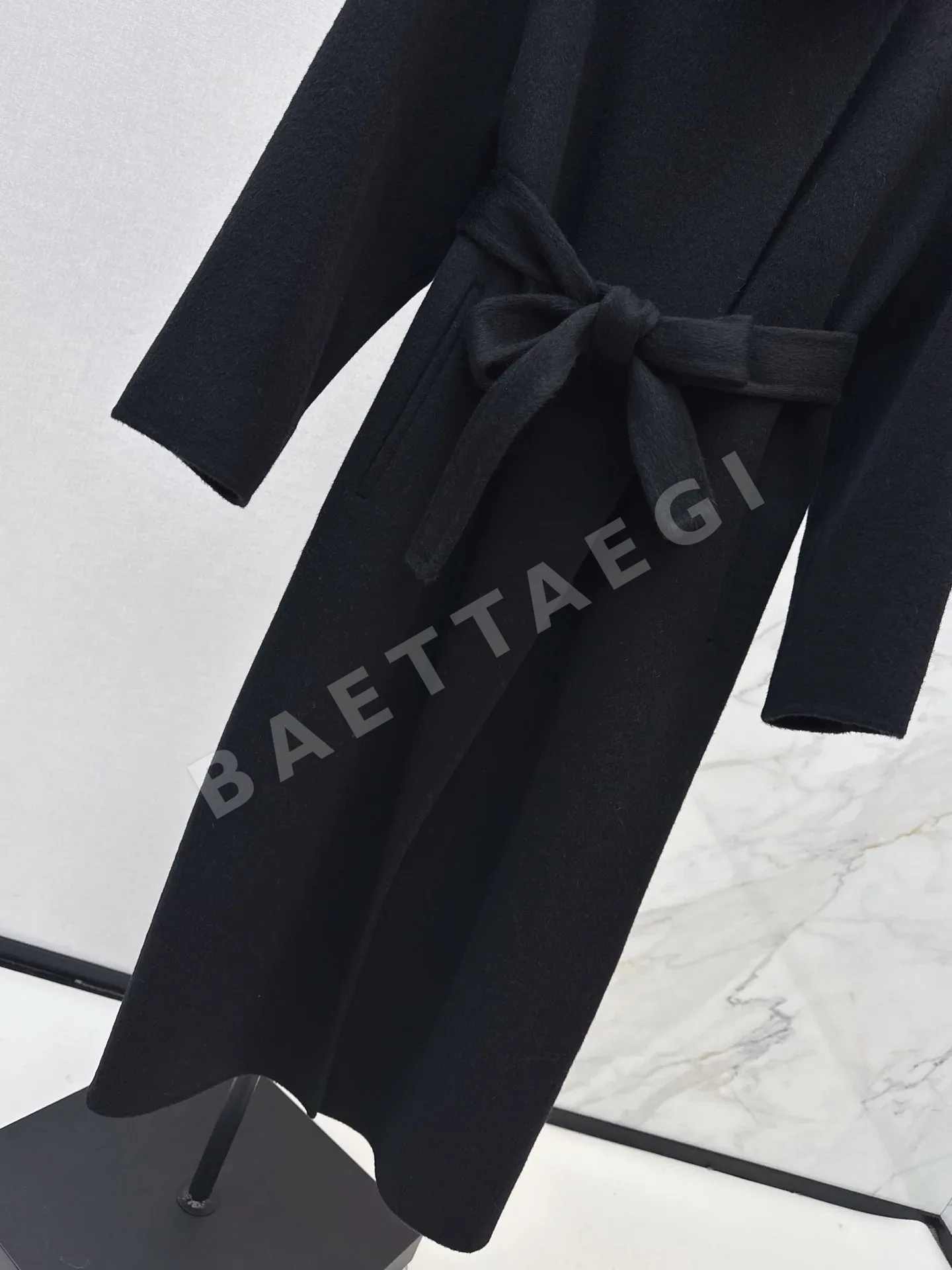 로로피아나 스탠드카라 울 양면 롱 코트 자켓 상세 이미지 6