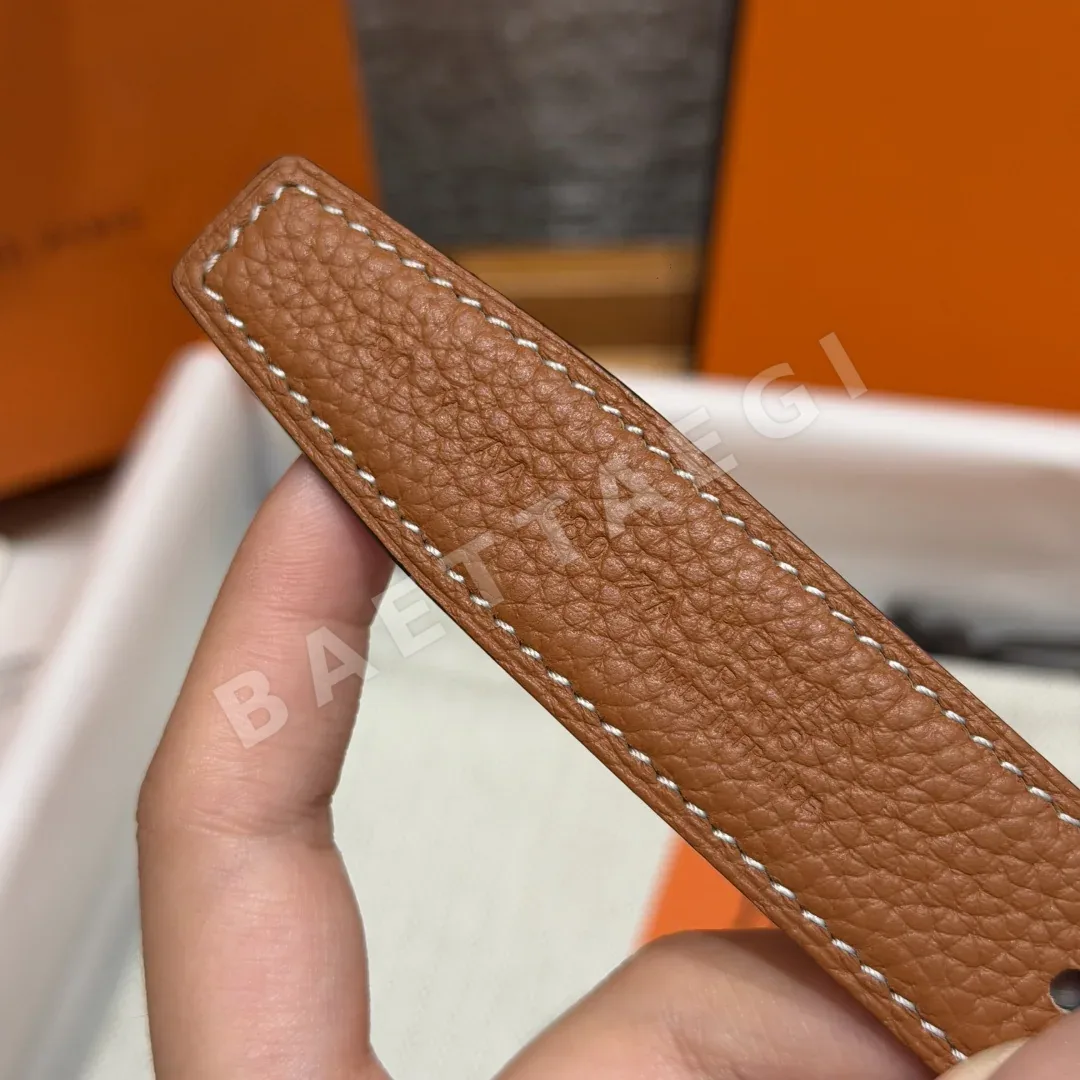 에르메스 H 크루아지에르 양면 가죽 여성 벨트 상세 이미지 7