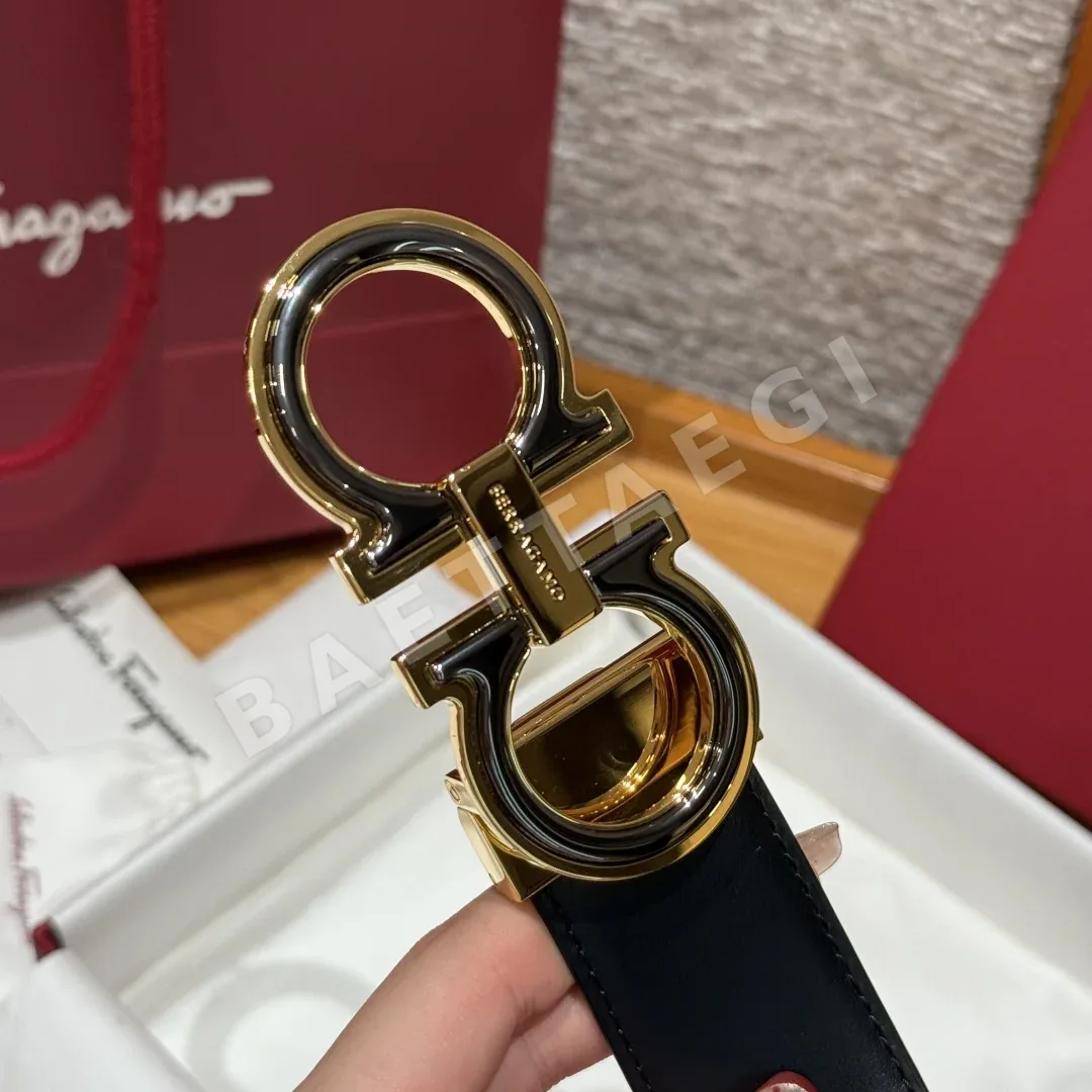 페레가모 간치니 양면 가죽 벨트 상세 이미지 5