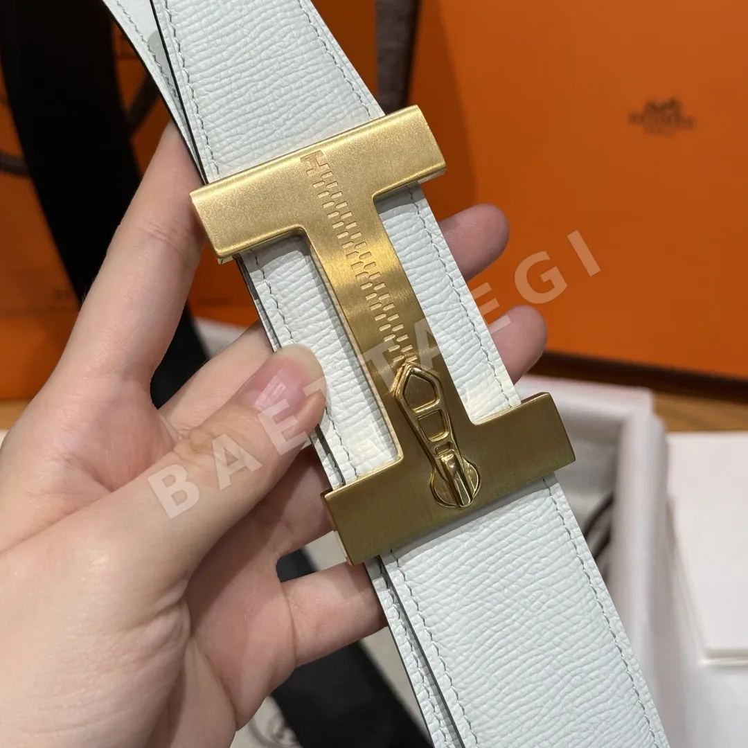 에르메스 H 버클 양면 가죽 벨트 상세 이미지 5