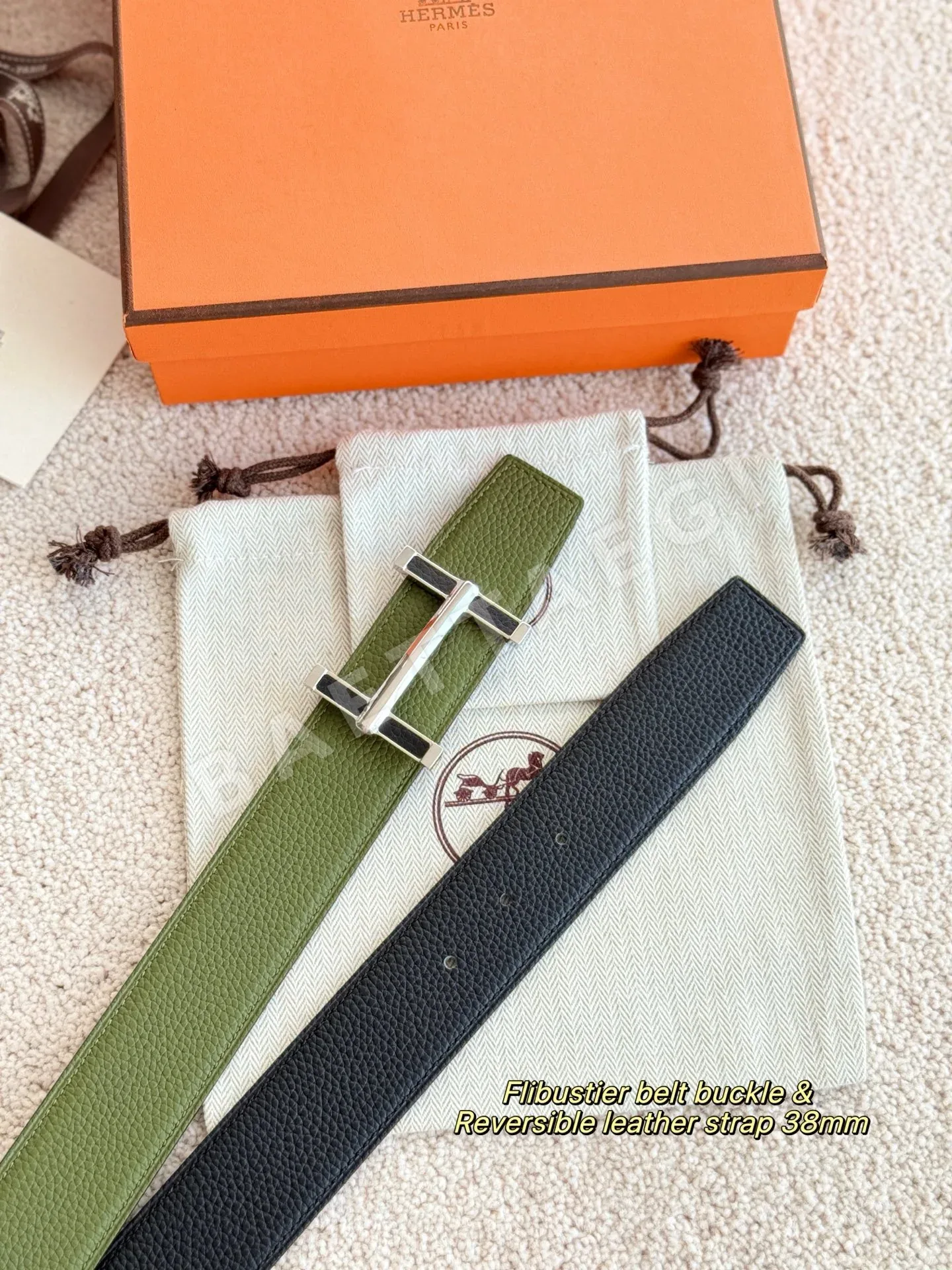 에르메스 토고 가죽 양면 벨트 상세 이미지 8