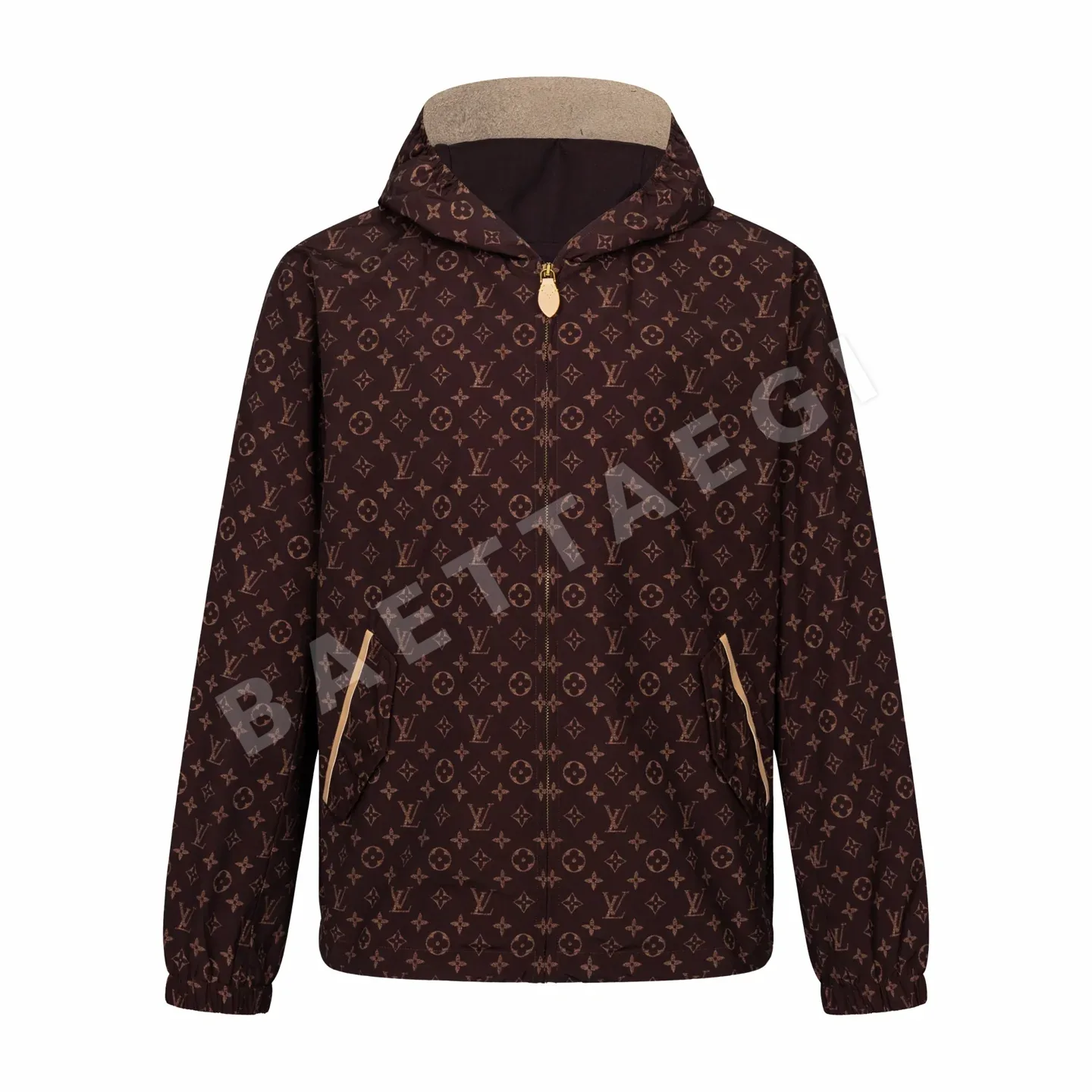 루이비통 모노그램 가죽 후드 트렌치코트 자켓 146690