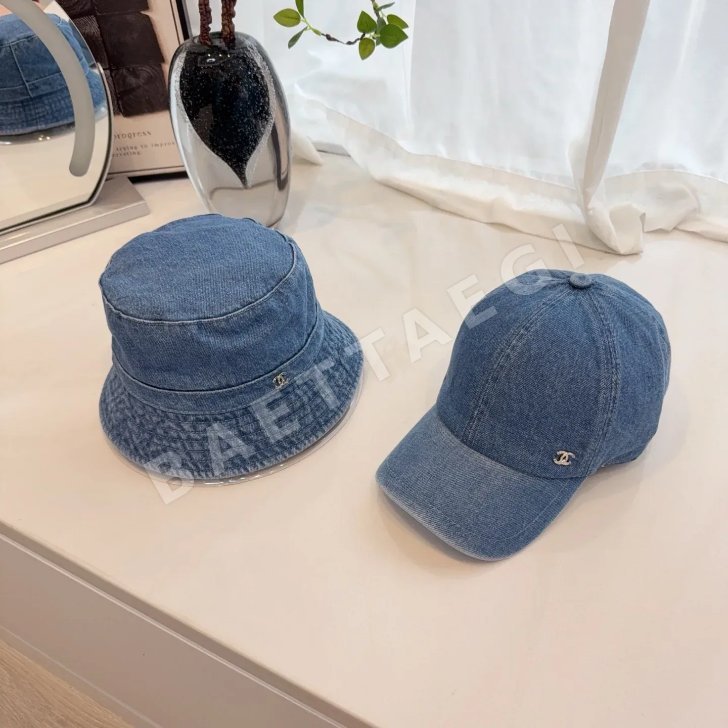 샤넬 데님 야구모자 및 버킷햇 컬렉션 모자 82912