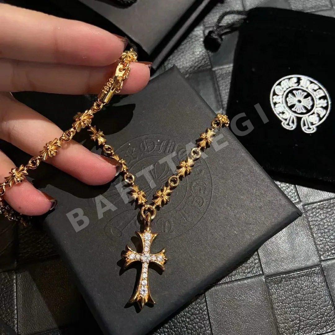 크롬하츠 골드 장식 목걸이 125497