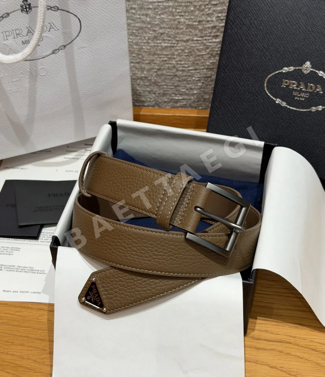 프라다 가죽 벨트 33mm 179418