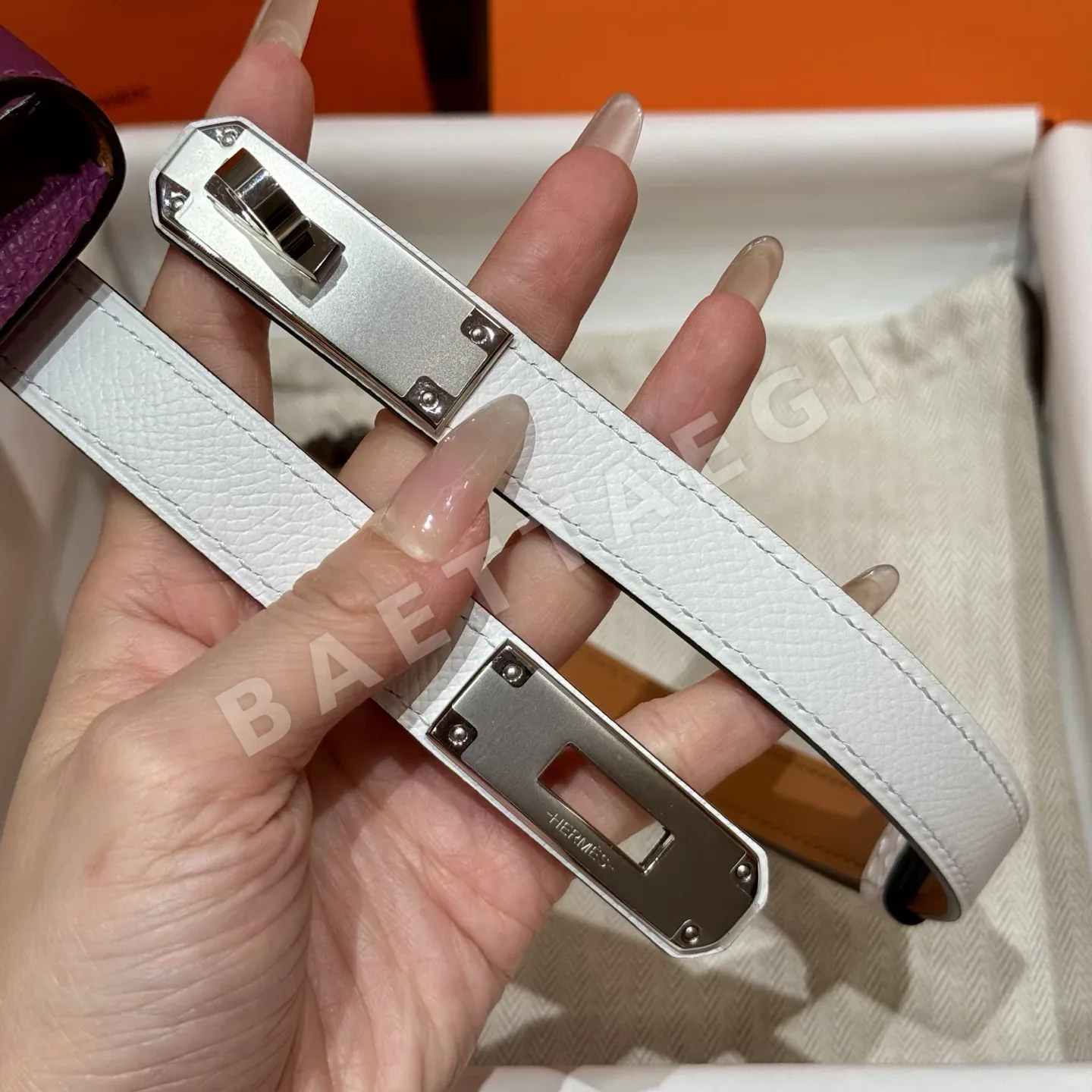 에르메스 켈리 버클 앱송 카프스킨 벨트 상세 이미지 3