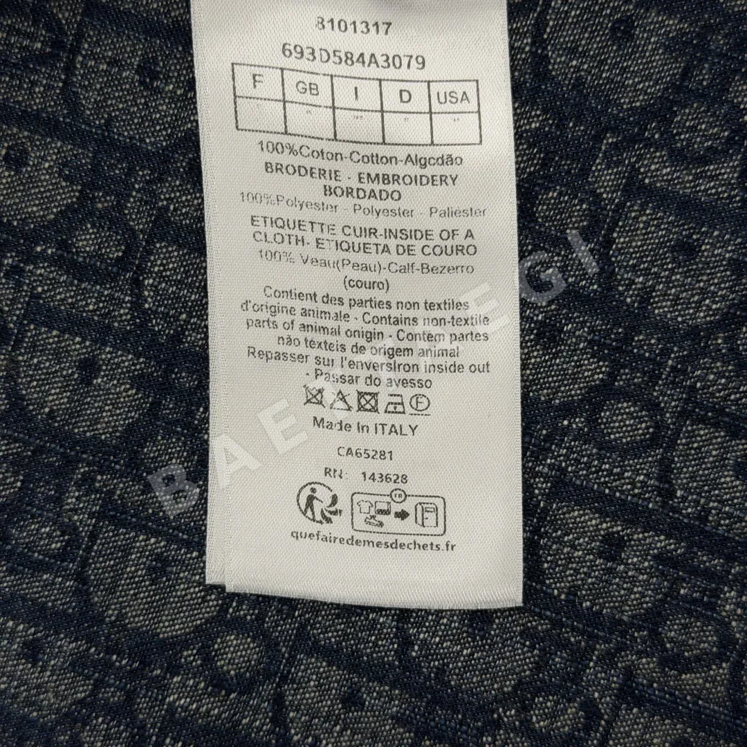 디올 오블리크 프린트 데님 긴팔 셔츠 상세 이미지 9