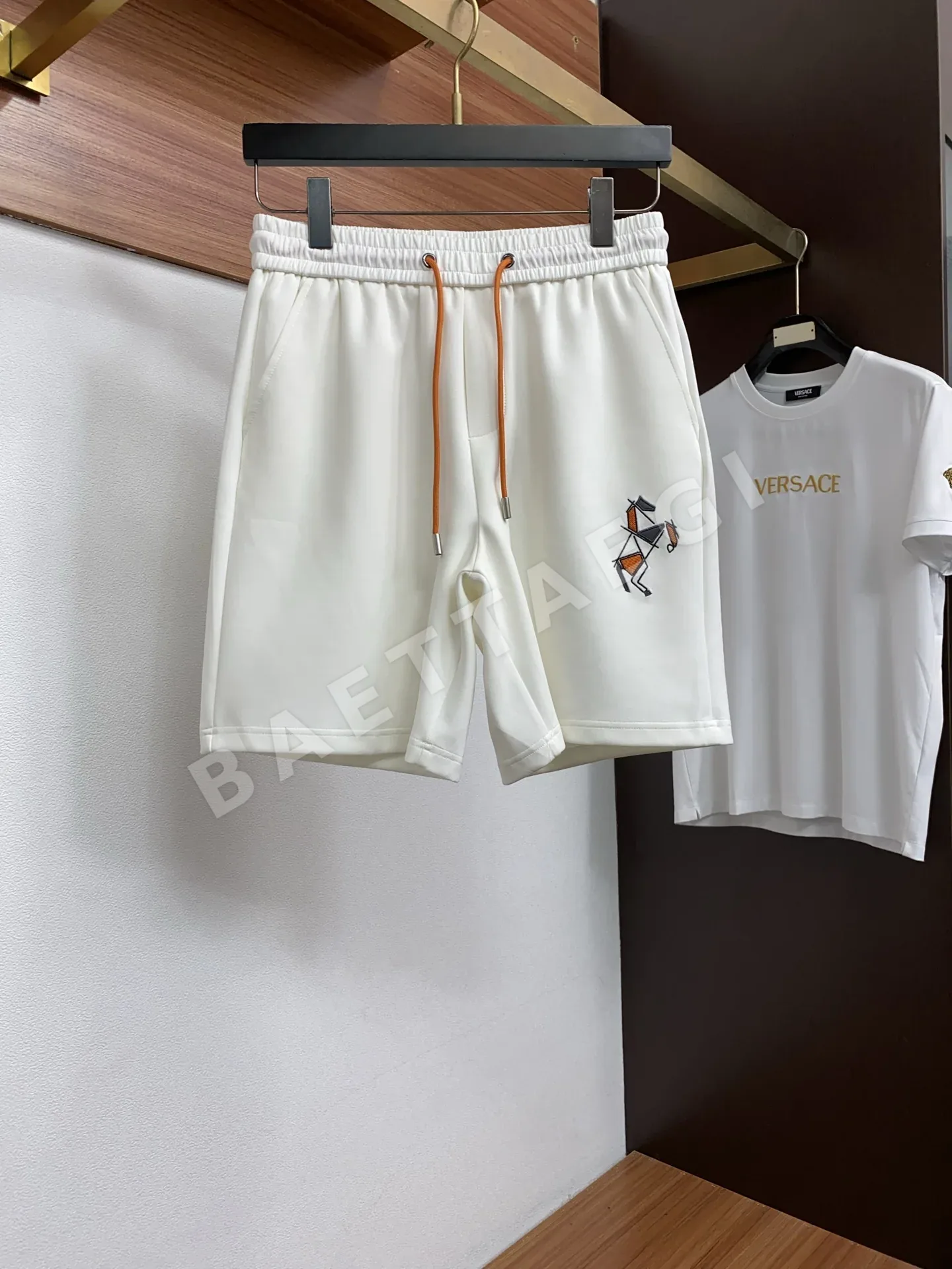 에르메스 자수 반팔 티셔츠 남성 반팔세트 상세 이미지 5