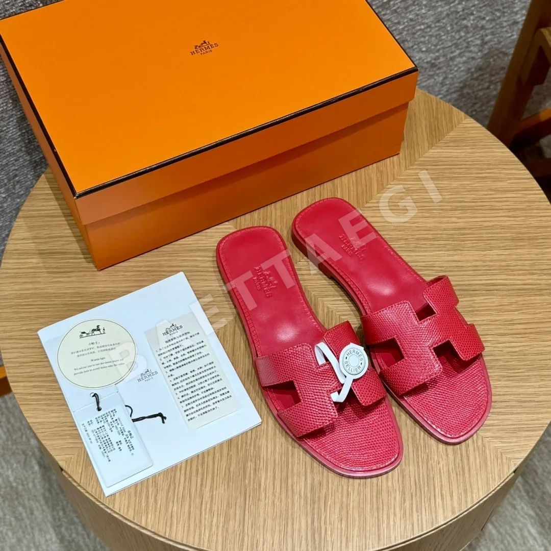 에르메스 오란 도마뱀 가죽 샌들 상세 이미지 5