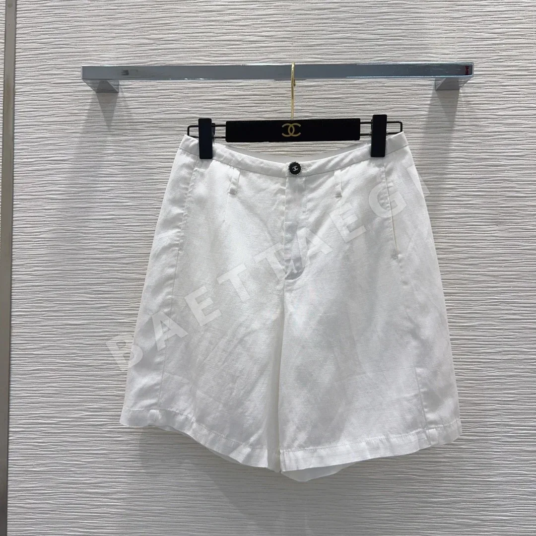 샤넬 린넨 미들 길이 반바지 여성 바지 103643