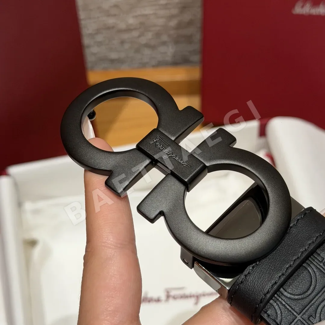 페레가모 JD350 양면 간치니 버클 벨트 35mm 상세 이미지 5