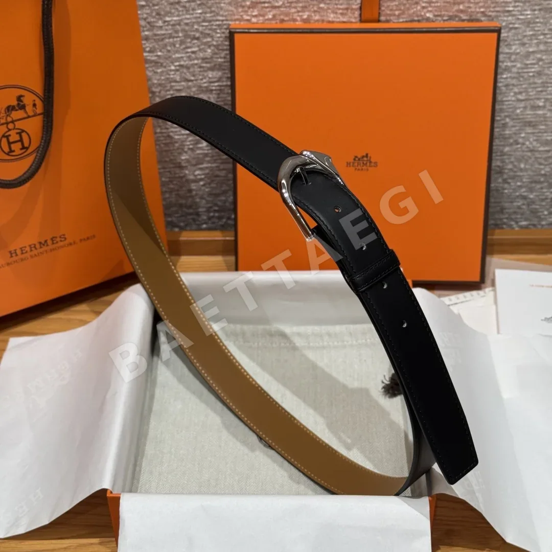 에르메스 로데오 카프스킨 팔라듐 버클 벨트 상세 이미지 3
