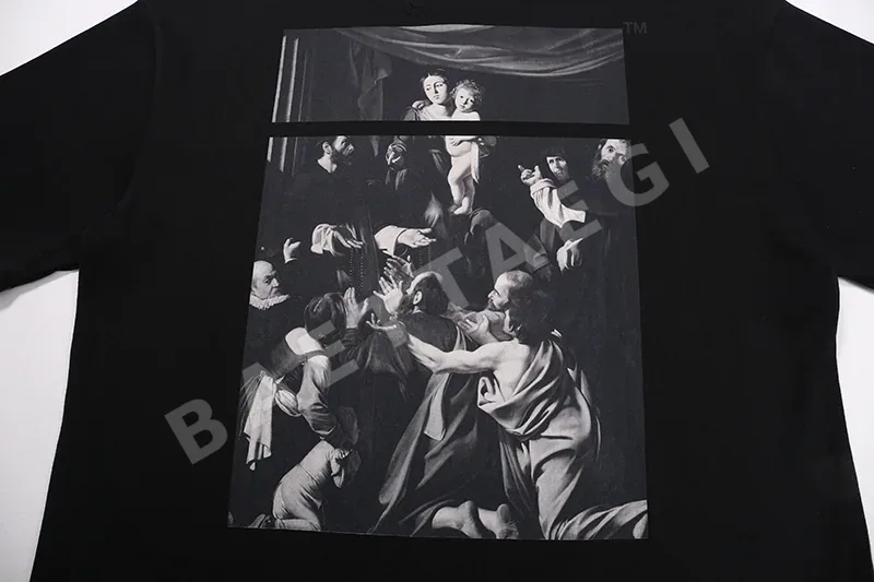 오프화이트 Caravaggio 프린트 남성 반팔티 OF 21 상세 이미지 5