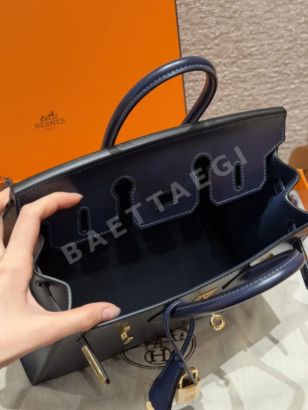 에르메스 버킨 25 블루 사파이어 가방 상세 이미지 7