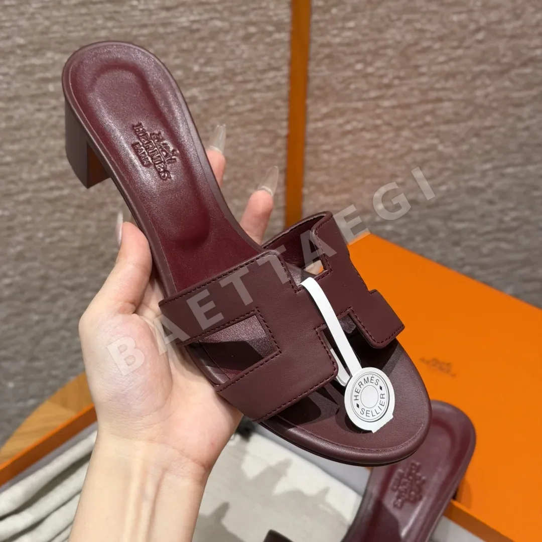 에르메스 오아시스 샌들 가죽 하이힐 상세 이미지 3