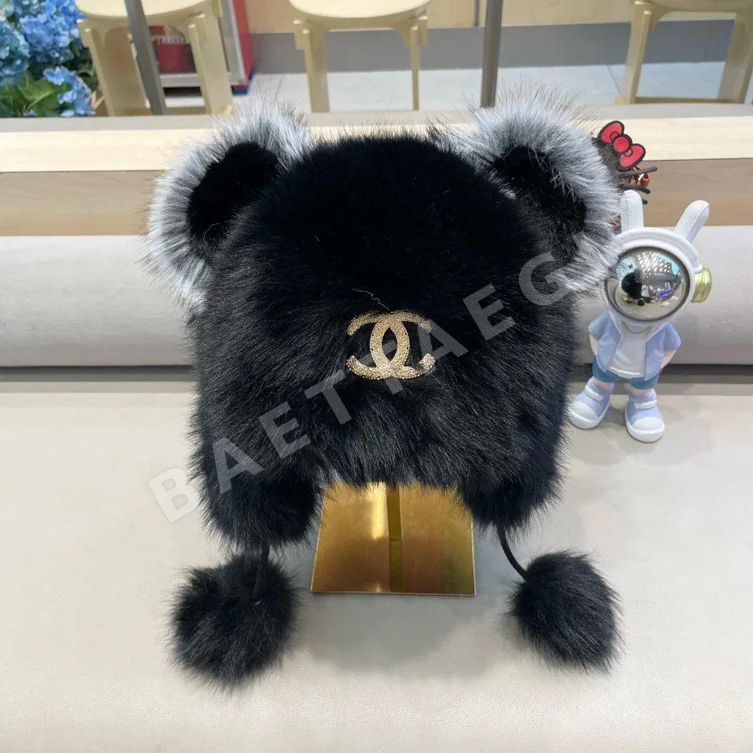 샤넬 페이크 퍼 곰 귀 모자 상세 이미지 8