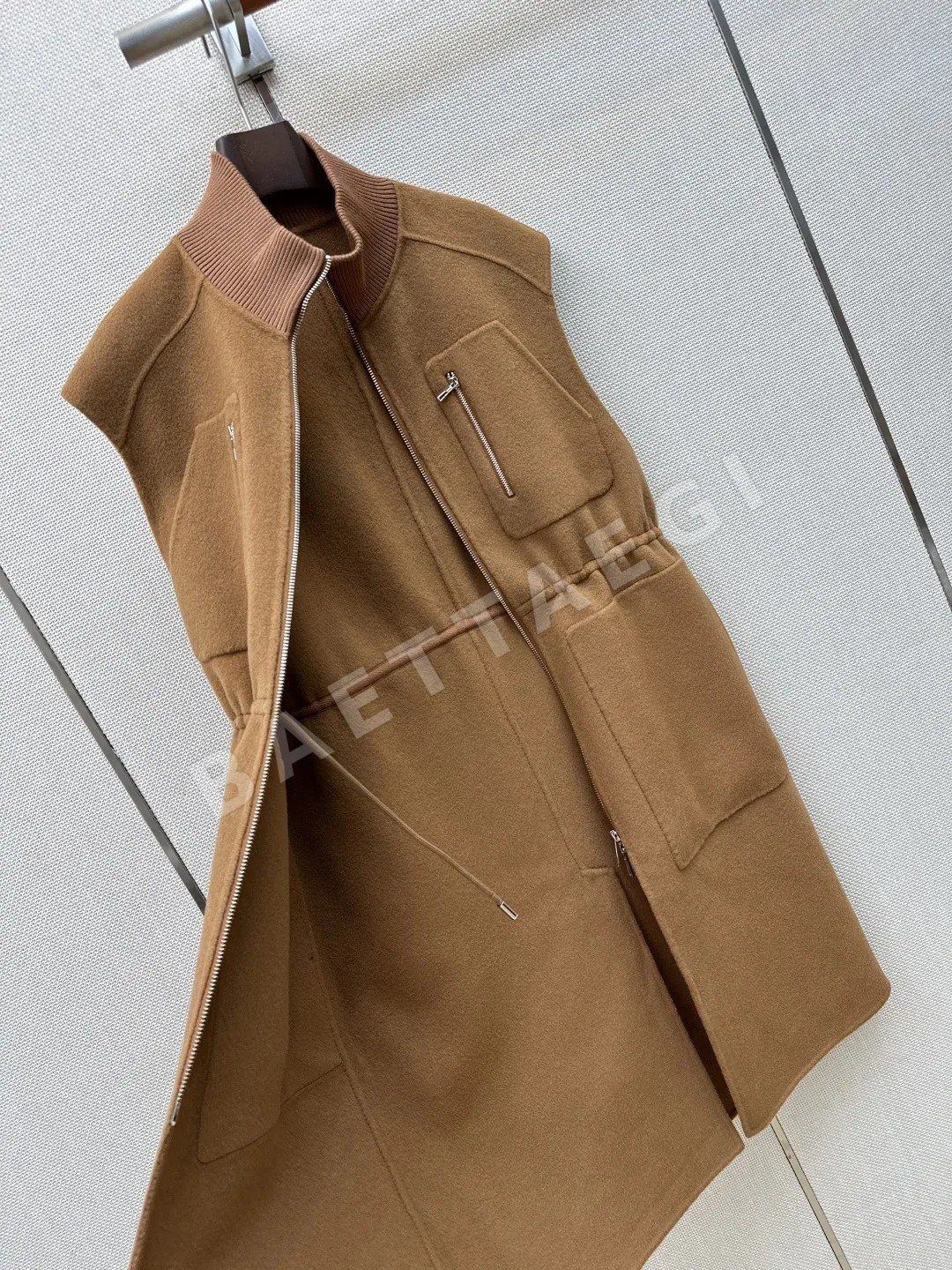 에르메스 울 캐시미어 양면 나일론 롱 조끼 상세 이미지 8