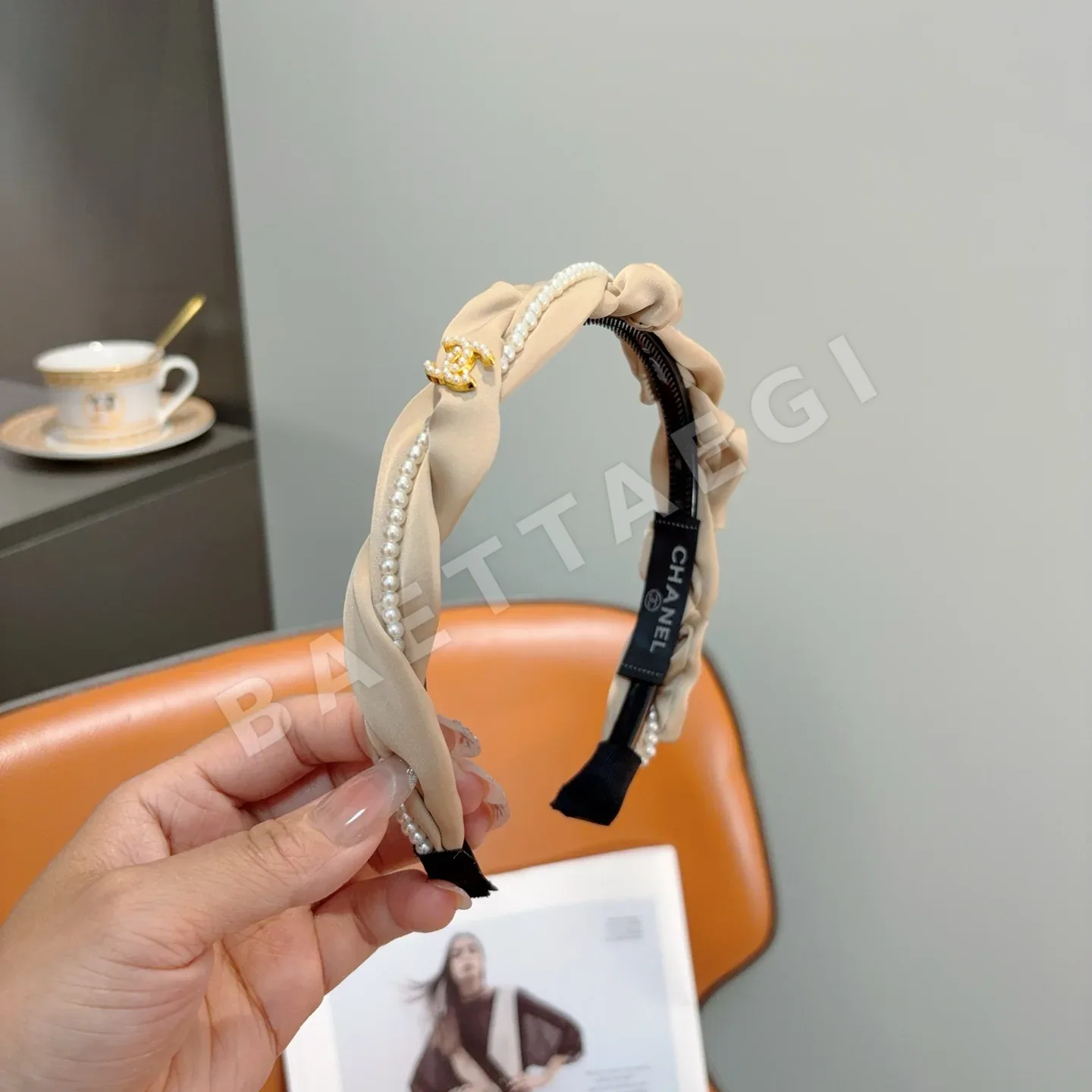샤넬 진주 미니 헤어밴드 상세 이미지 3