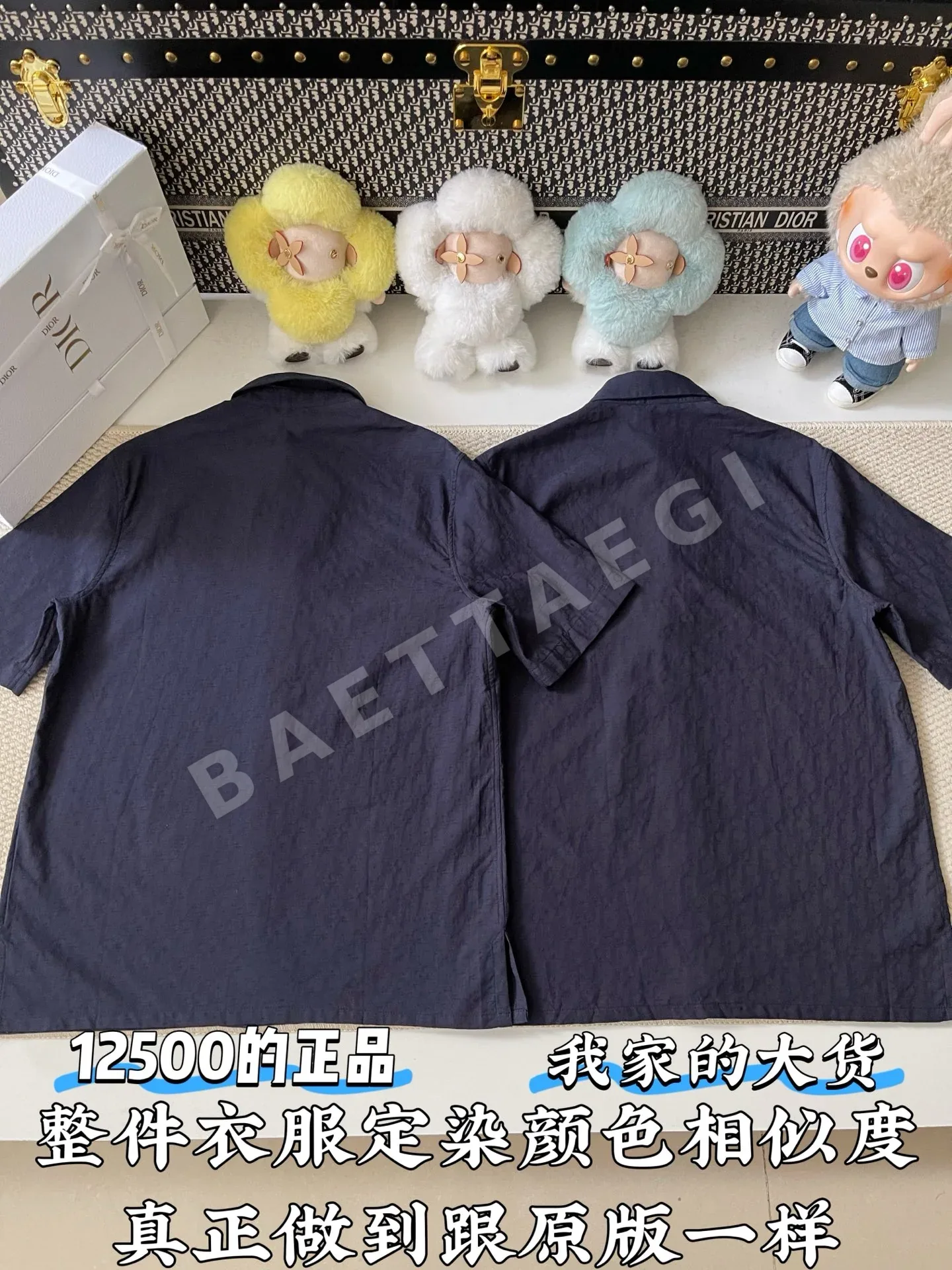 디올 사토르 패턴 3D 자카드 남성 반팔 셔츠 상세 이미지 3