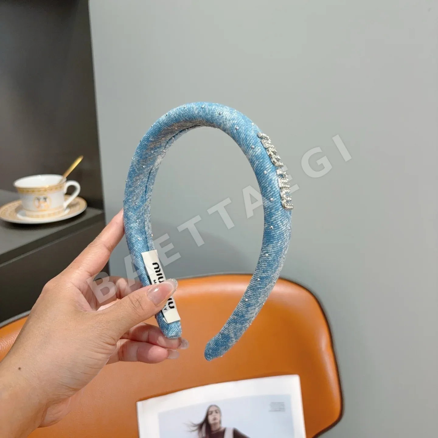 미우미우 데님 헤어밴드 상세 이미지 2